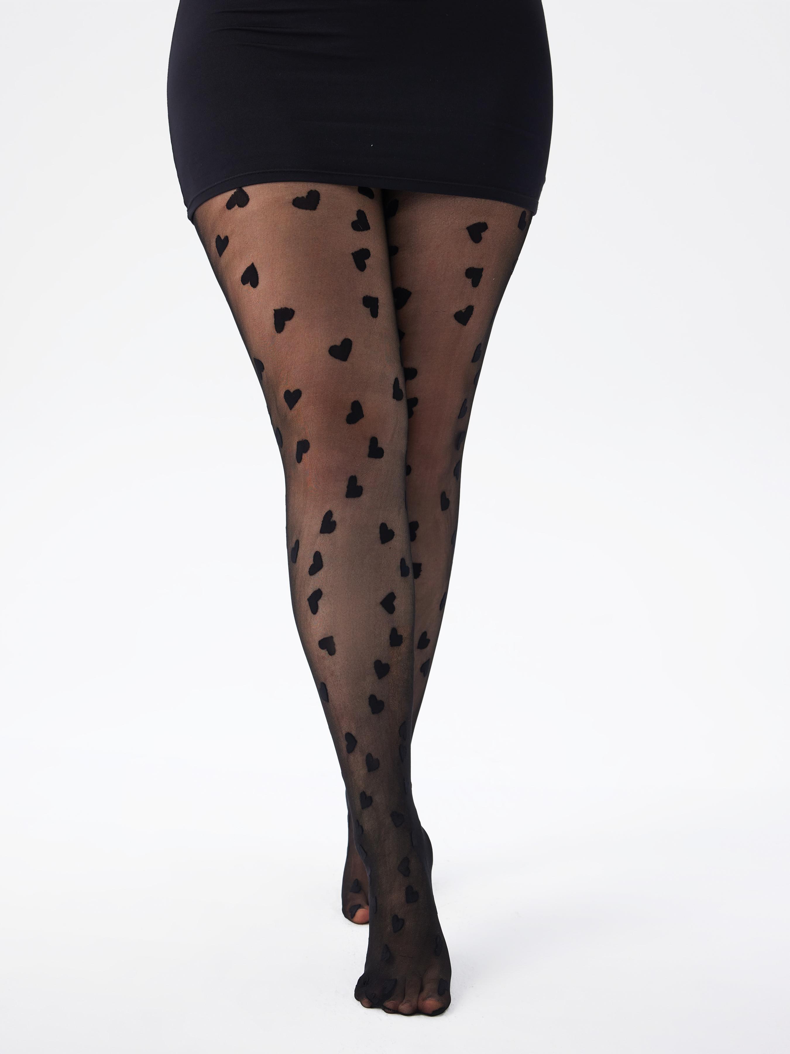 80D HEART TIGHTS CURVE & PLUS by CIDER