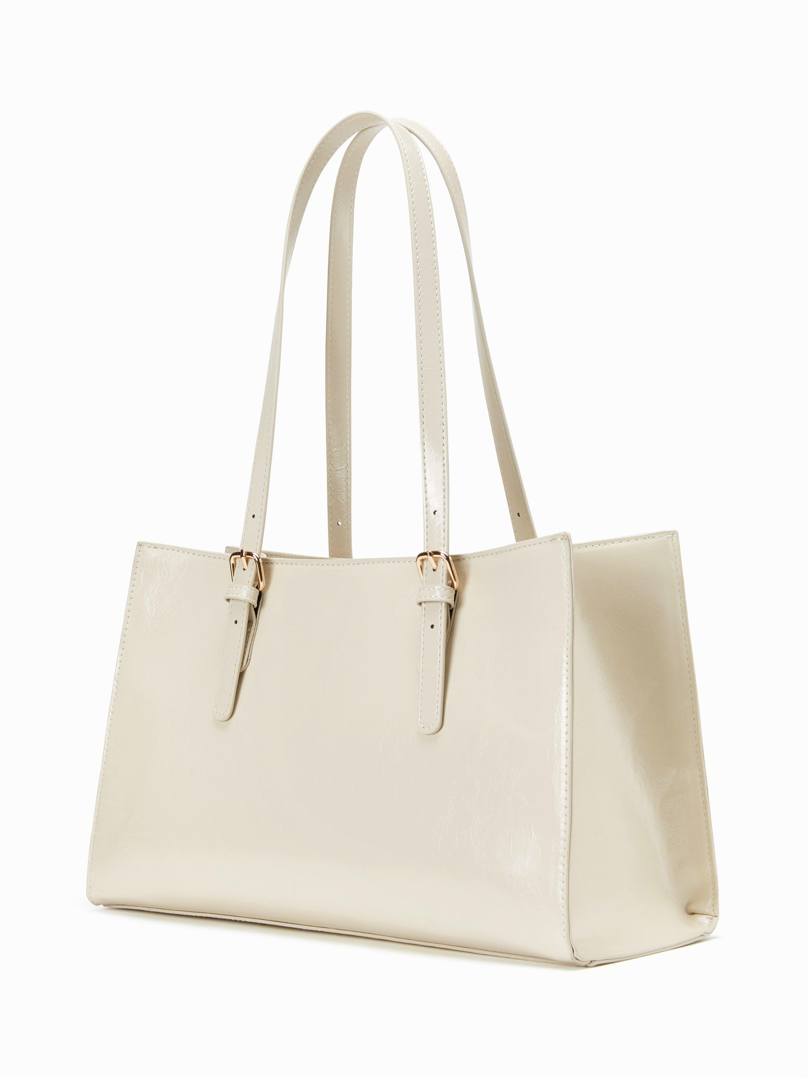 ADJUSTABLE STRAP FAUX LEATHER TOTE BAG by CIDER