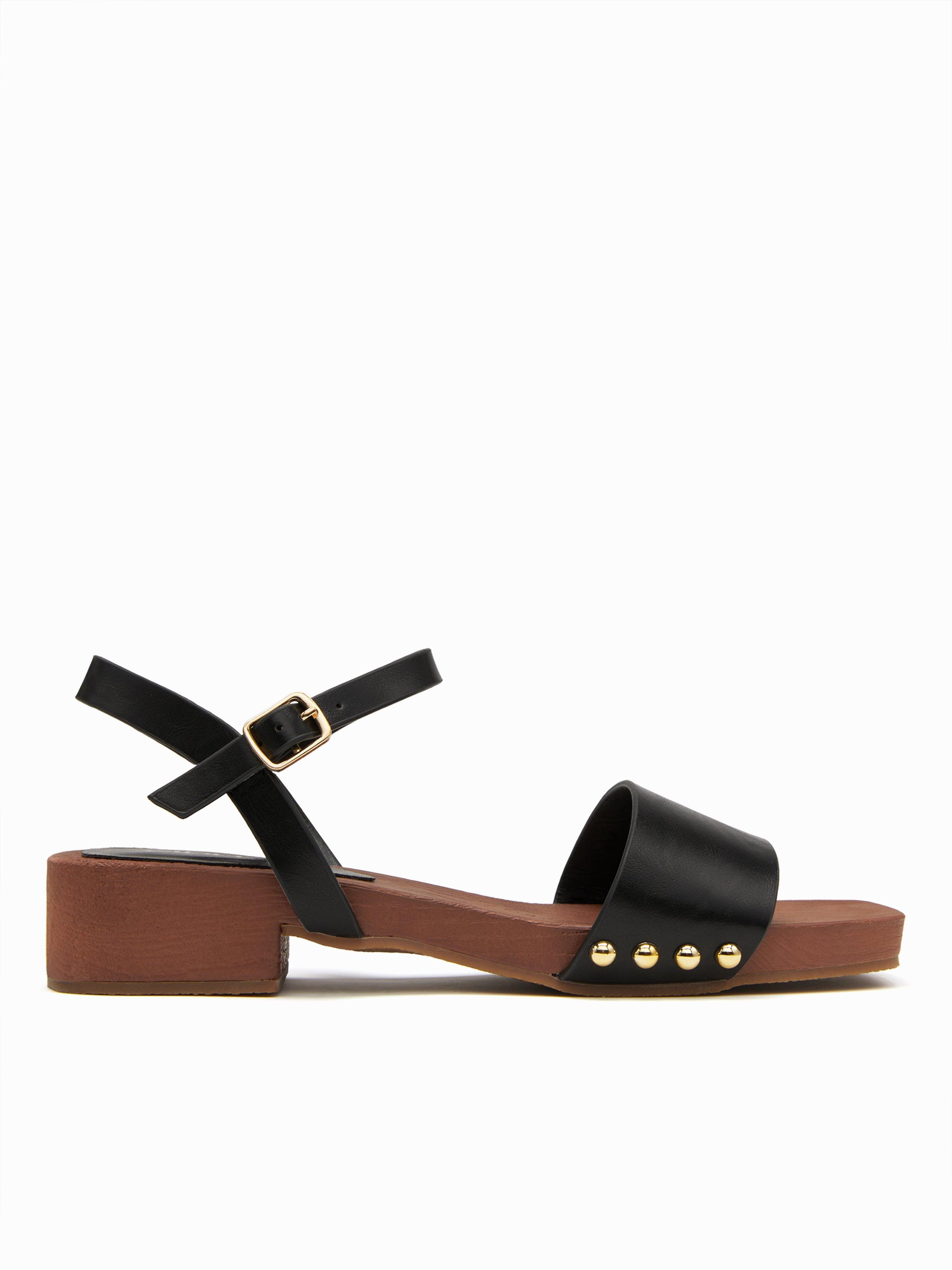 ADJUSTABLE STRAP STUDDED SANDALS by CIDER