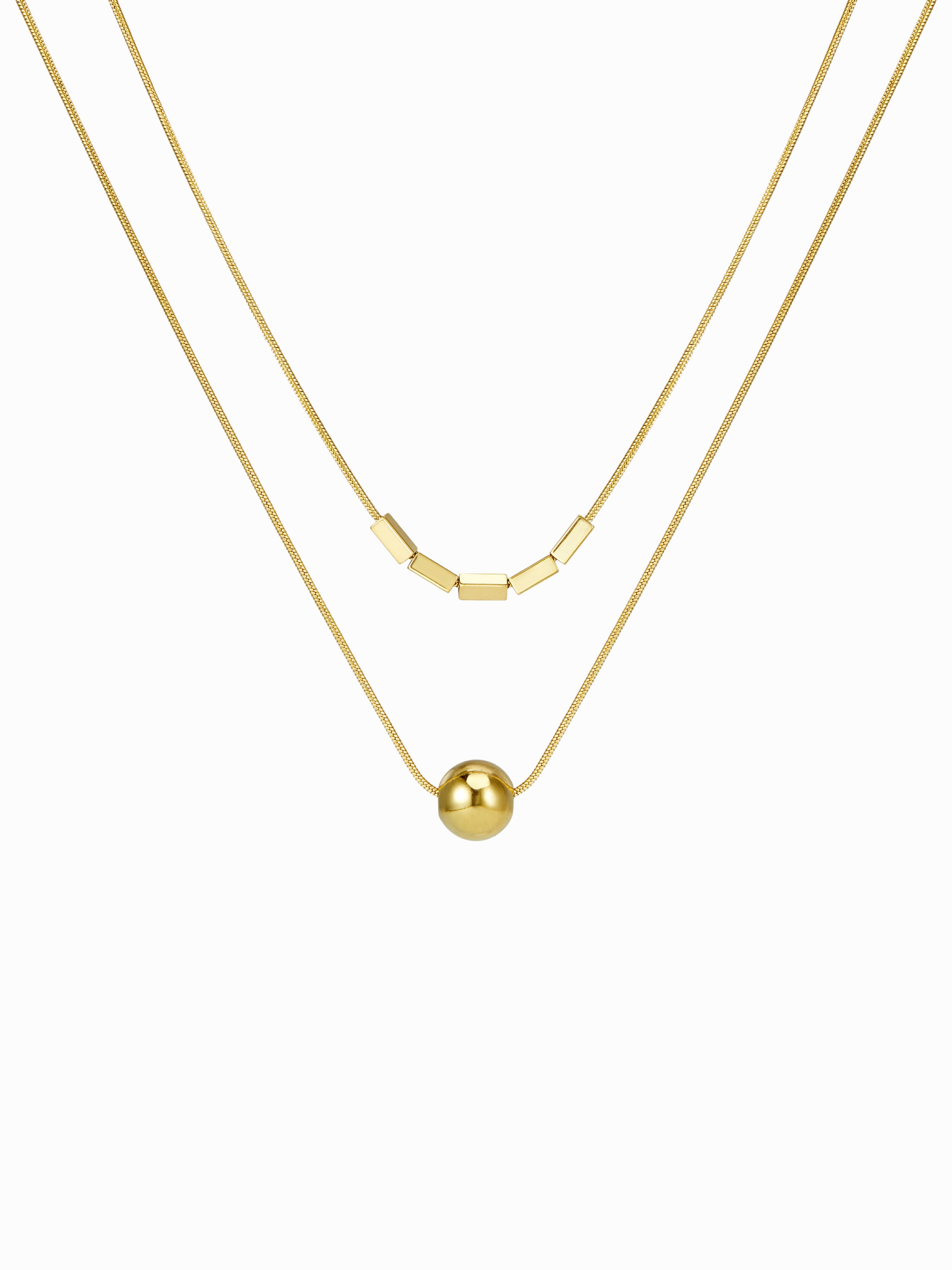 BALL BEADED LAYERED NECKLACE by CIDER