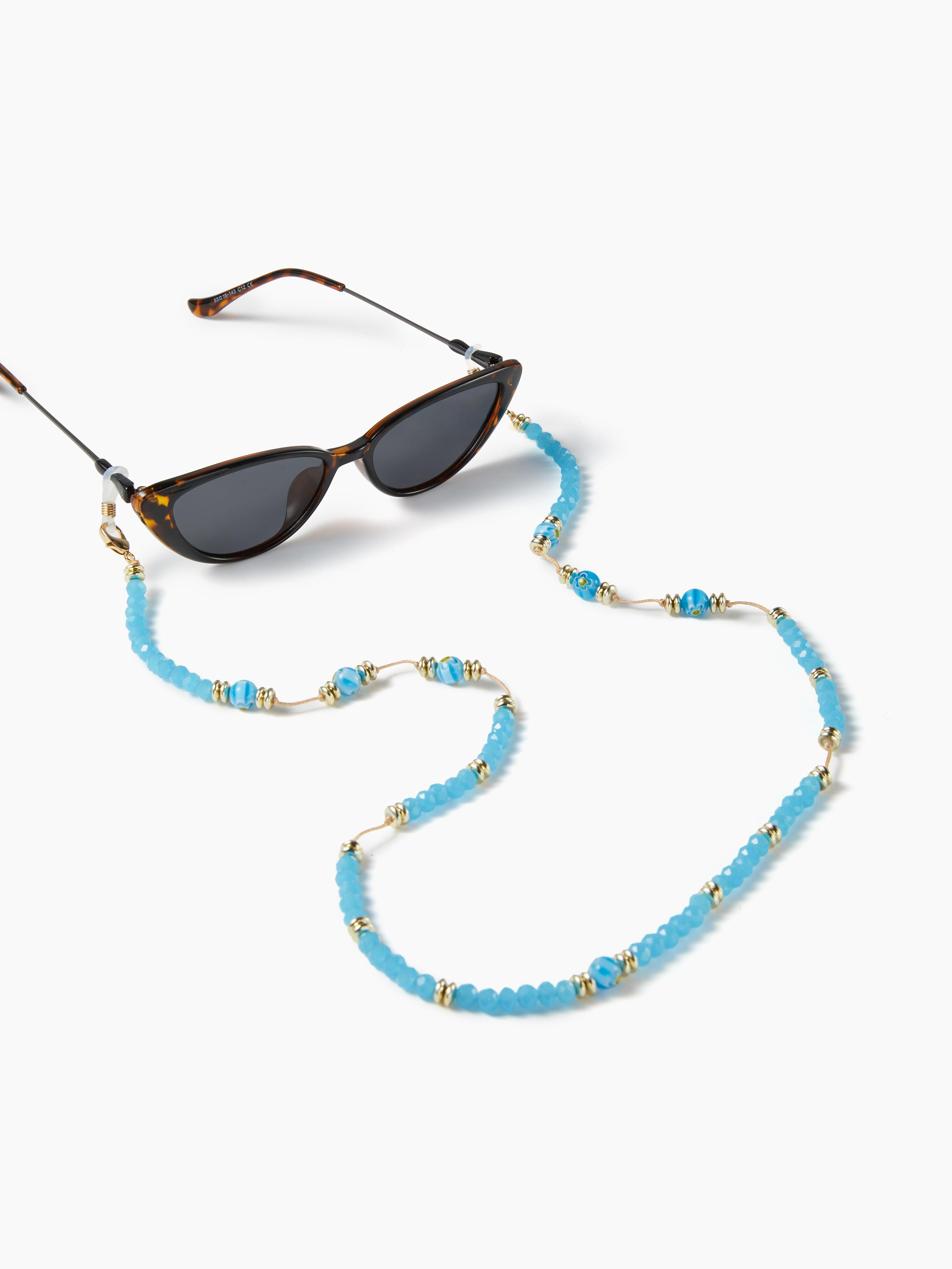 BEAD & FAUX CRYSTAL & ROPE GLASSES CHAIN by CIDER