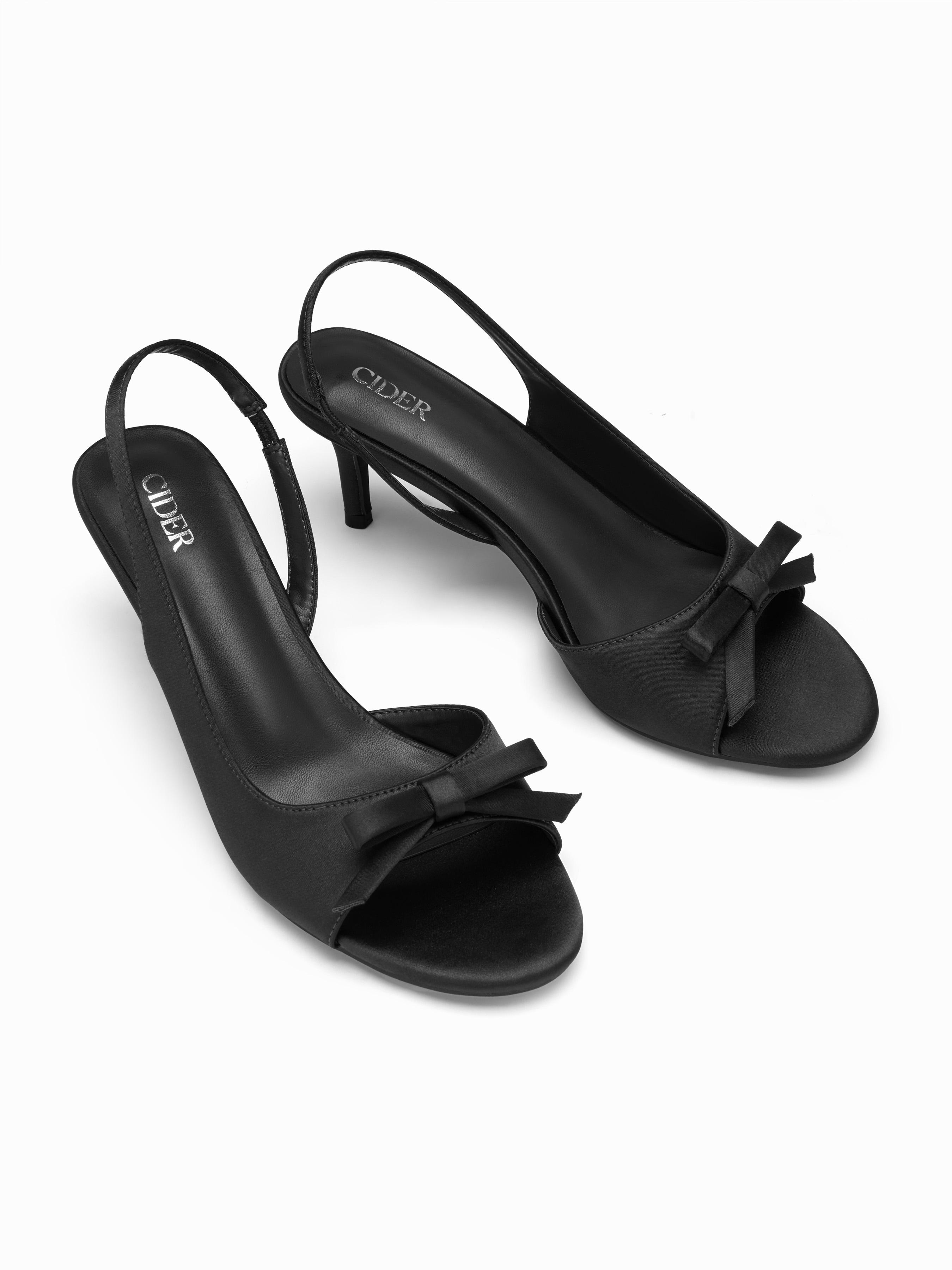 BOWKNOT DECOR SLINGBACK SANDALS by CIDER