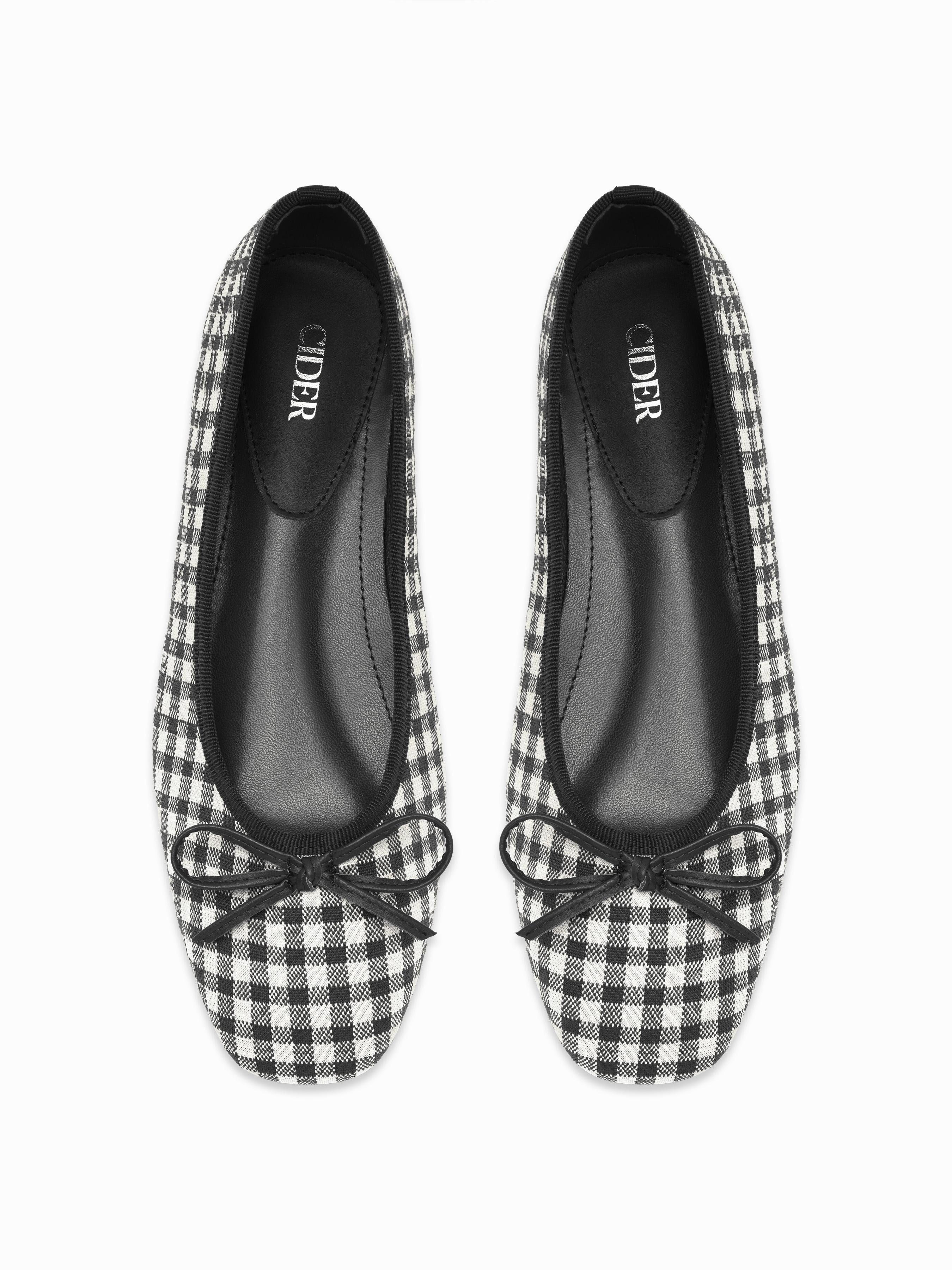 BOWKNOT GINGHAM MARY JANES by CIDER