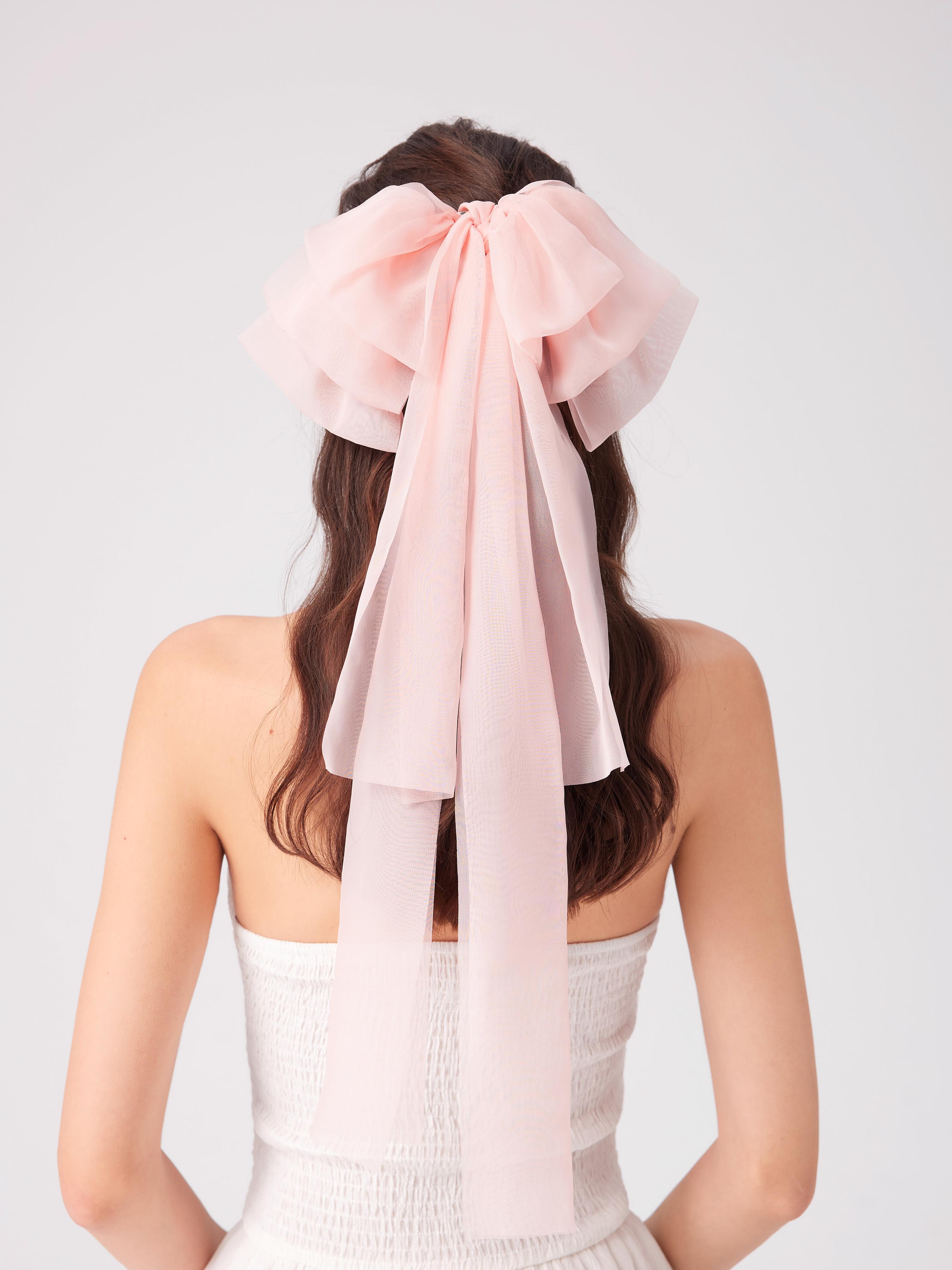 BOWKNOT MESH HAIR CLIP by CIDER
