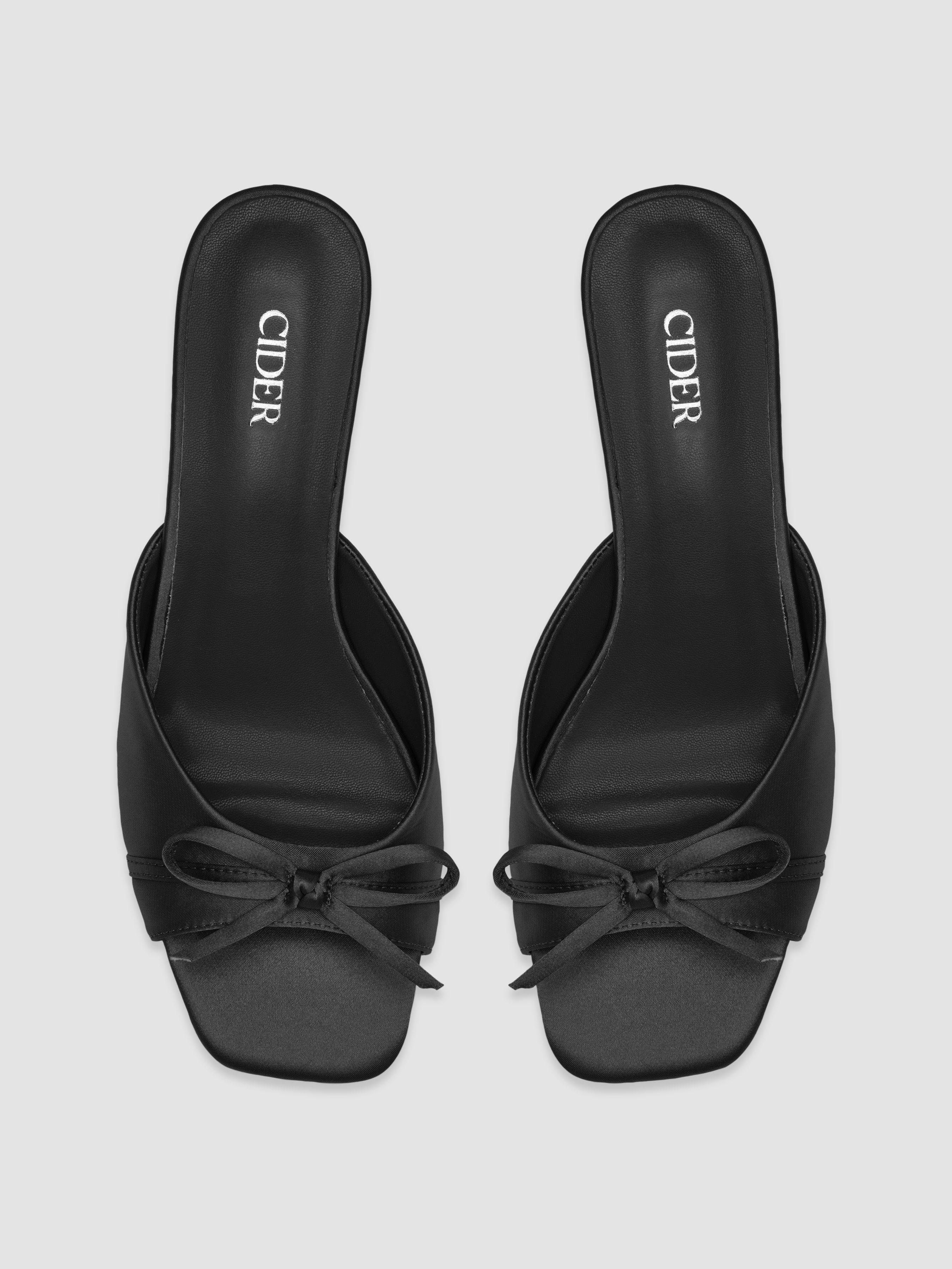 BOWKNOT SATIN HEELS by CIDER