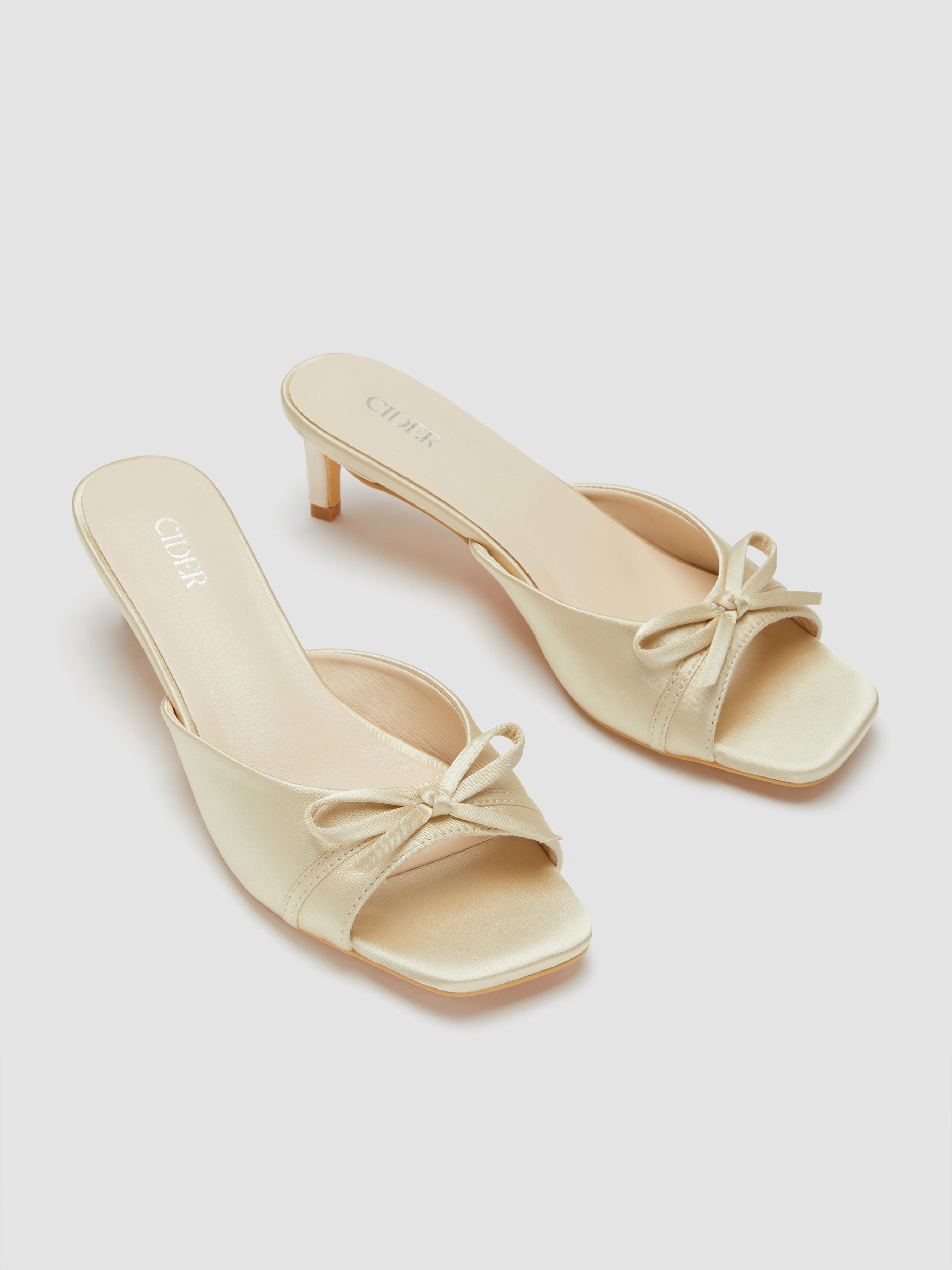 BOWKNOT SATIN HEELS by CIDER