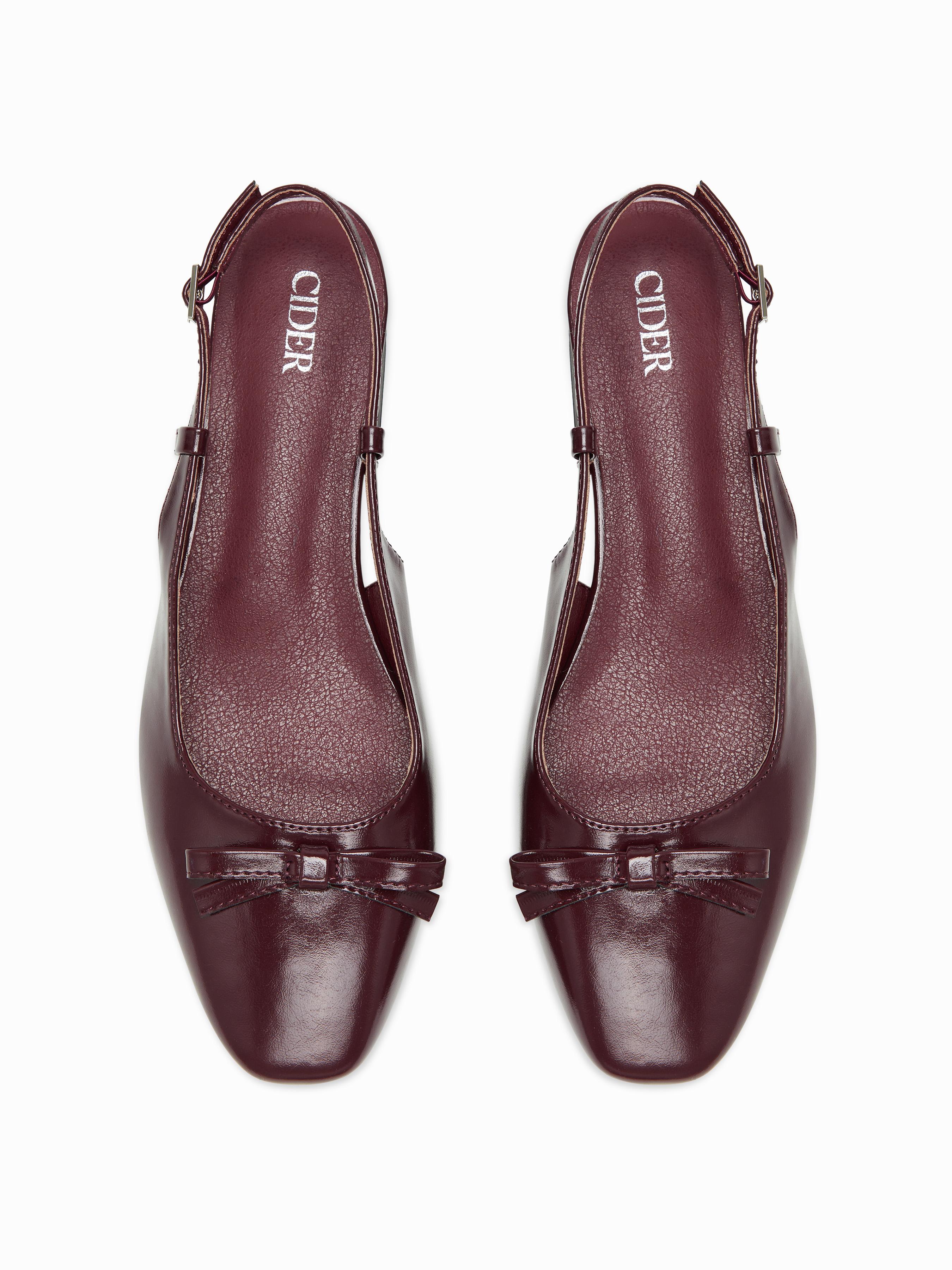BOWKNOT SLINGBACK FLATS by CIDER