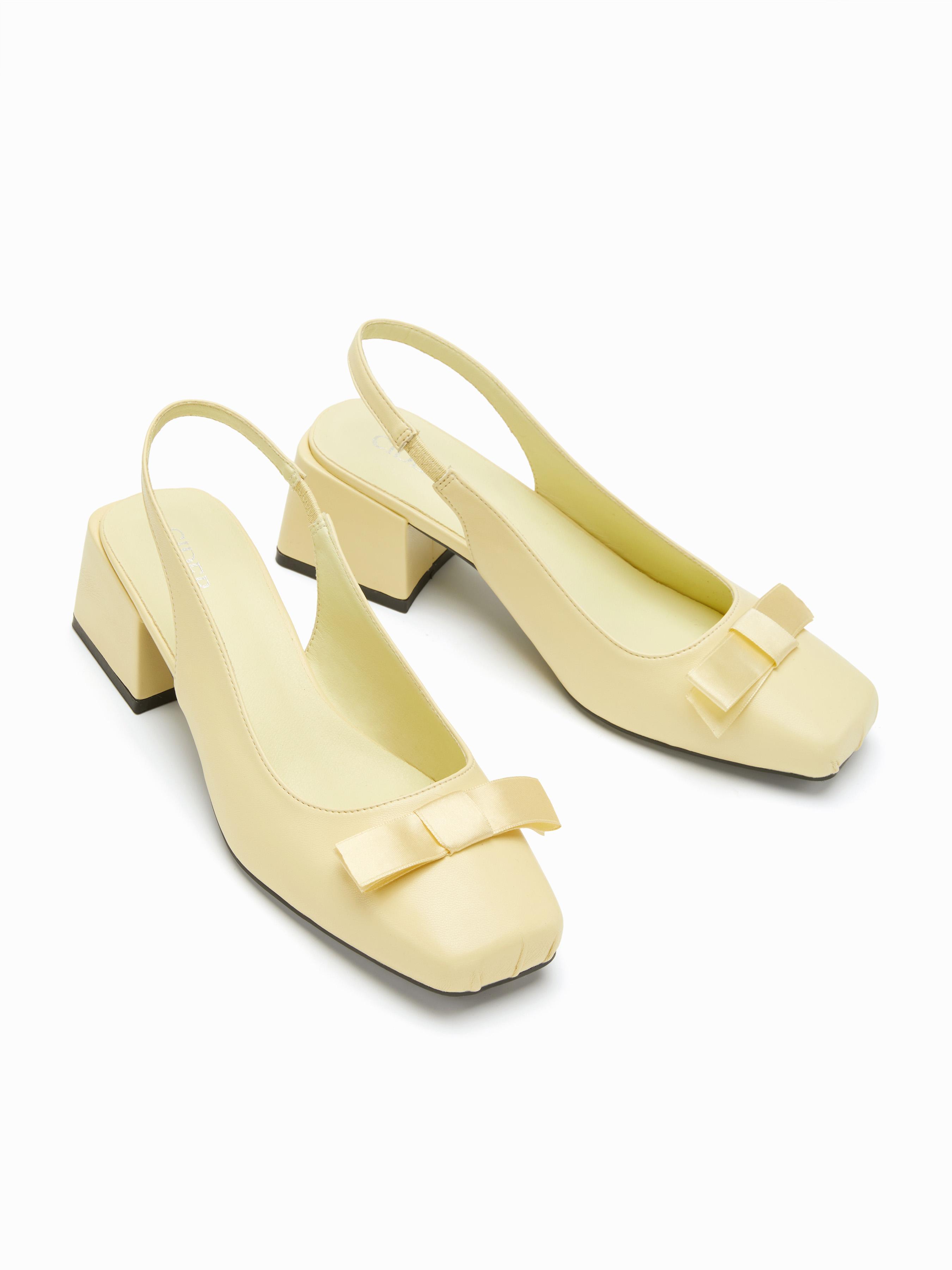 BOWKNOT SLINGBACK HEELS by CIDER