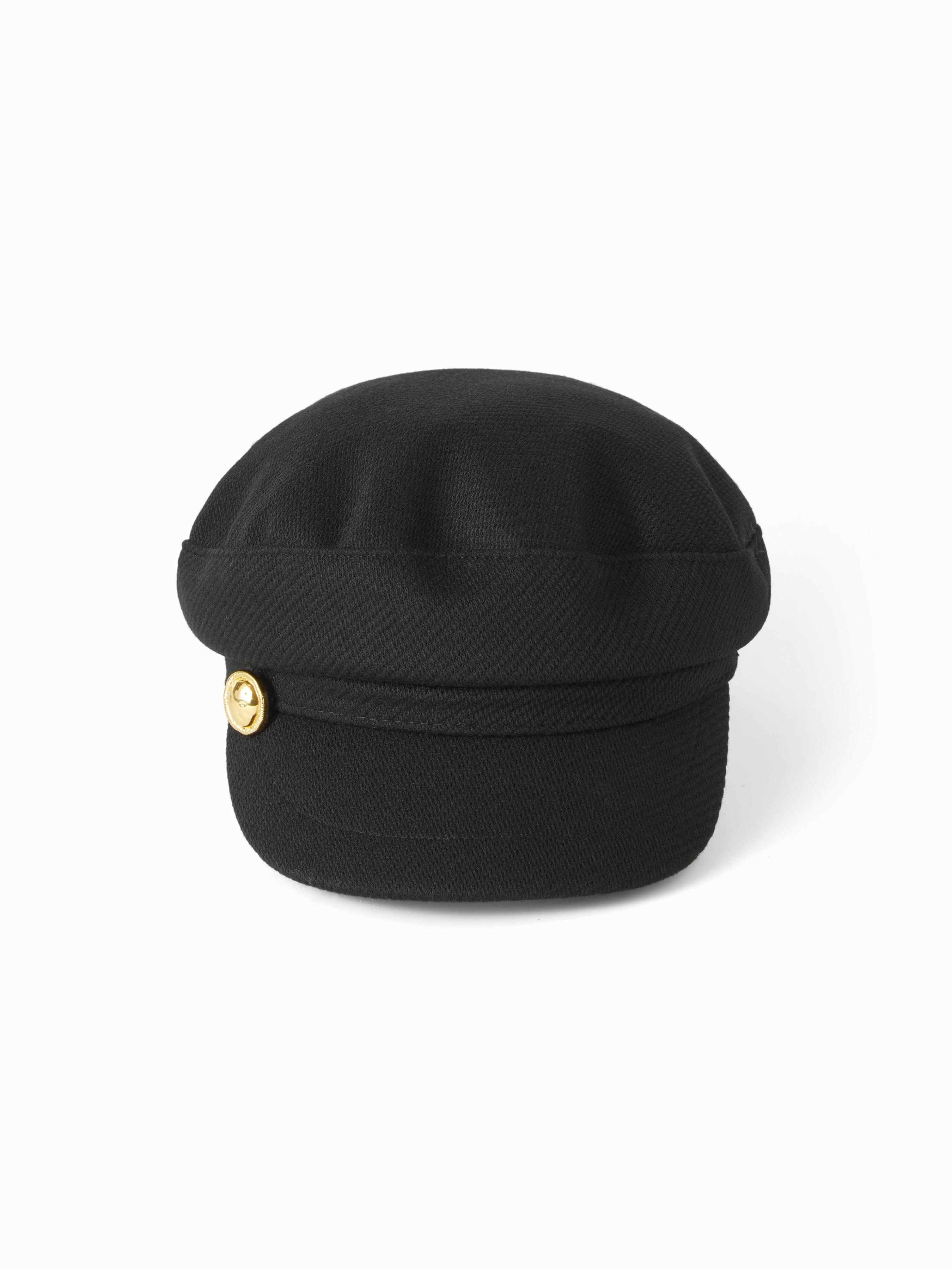 BUCKLE DECOR TWEED BERET HAT by CIDER