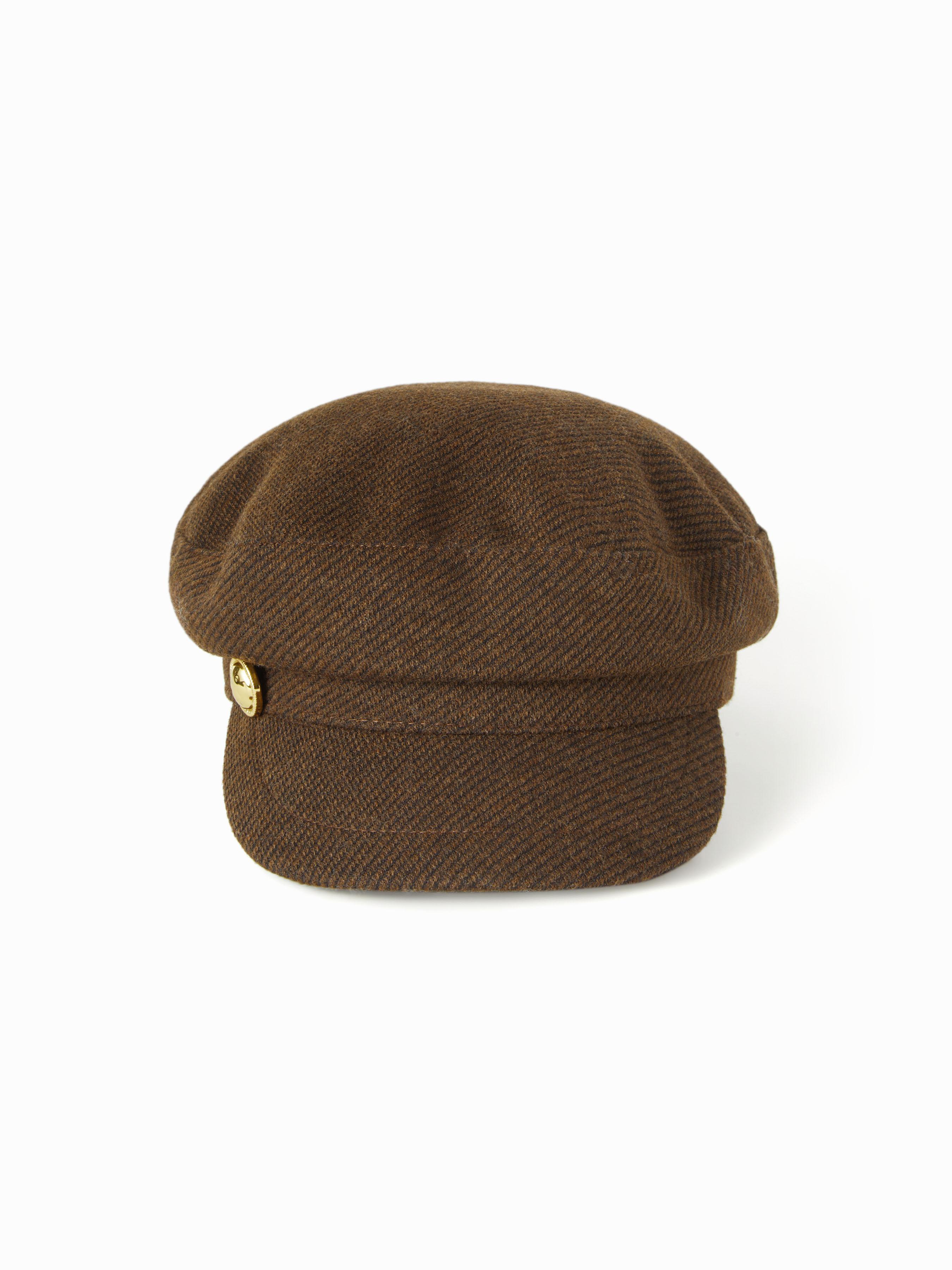 BUCKLE DECOR TWEED BERET HAT by CIDER