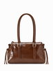 BUCKLE DETAIL FAUX LEATHER SHOULDER BAG by CIDER BUCKLE DETAIL FAUX LEATHER SHOULDER BAG by CIDER