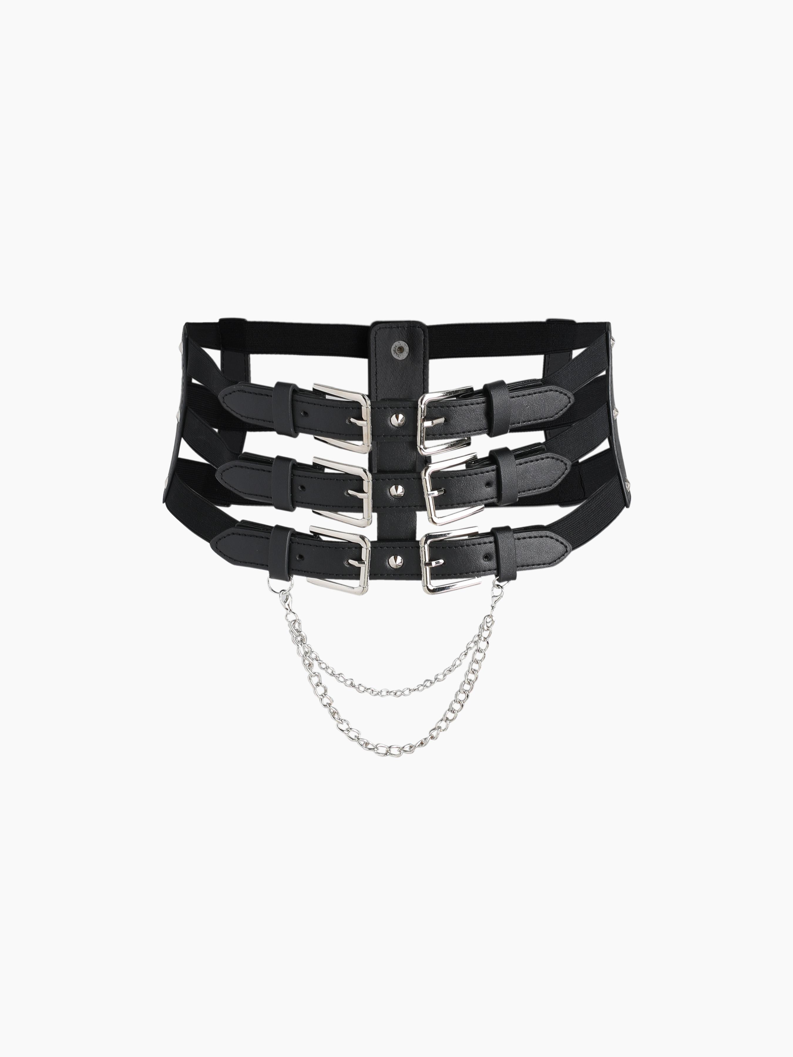 BUCKLE & CHAIN CORSET by CIDER