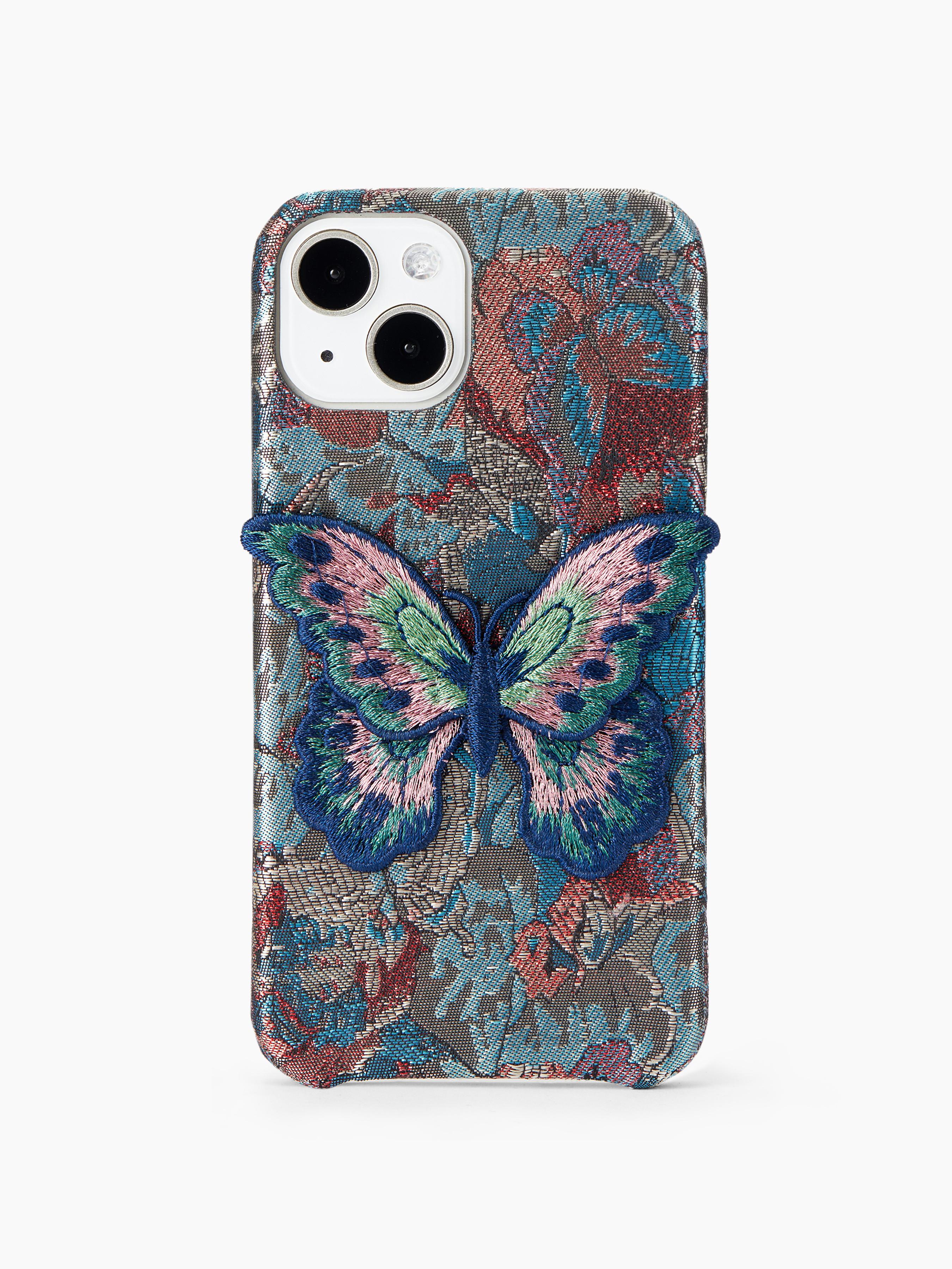 BUTTERFLY EMBROIDERED PHONE CASE by CIDER