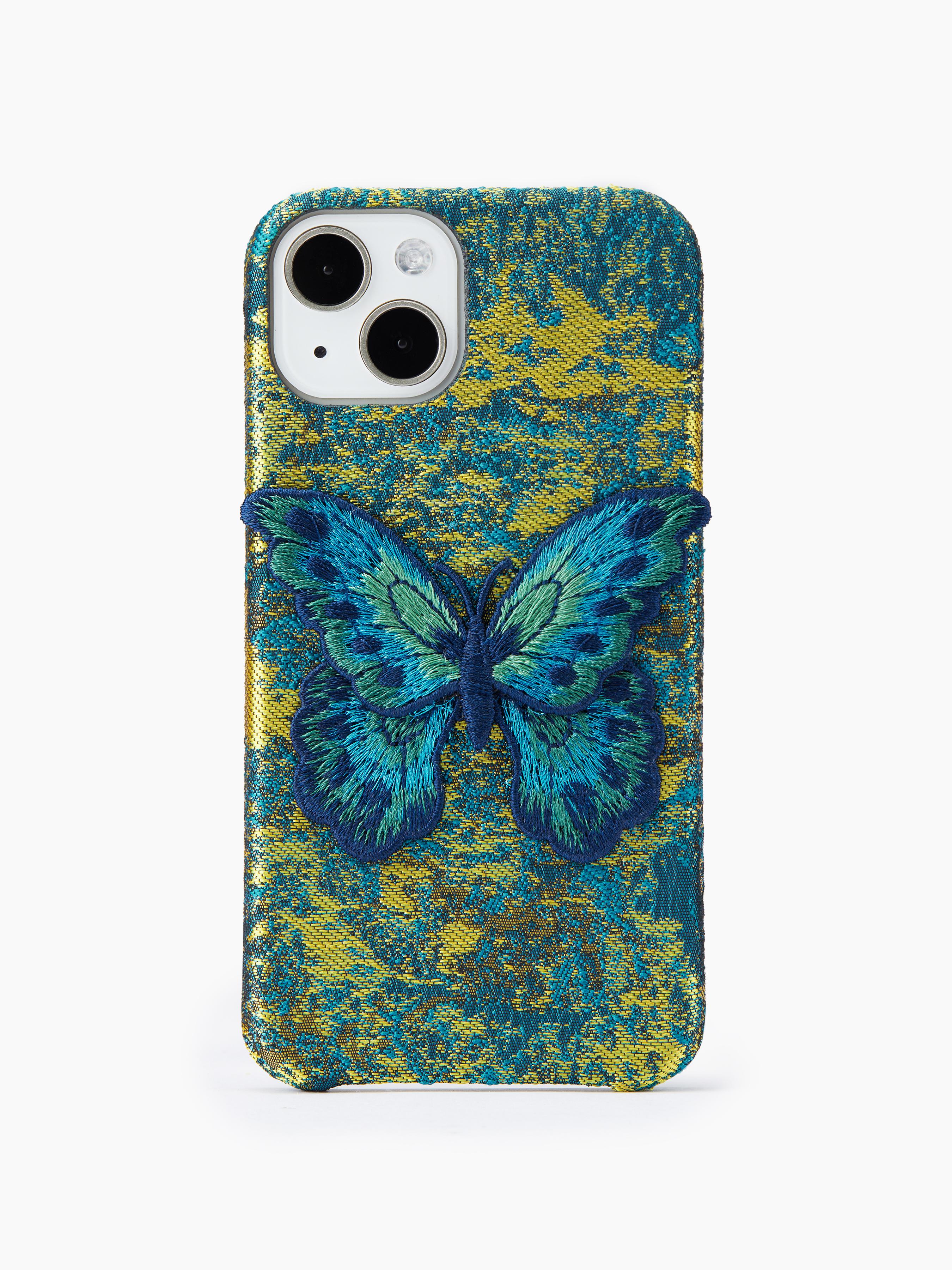 BUTTERFLY EMBROIDERED PHONE CASE by CIDER