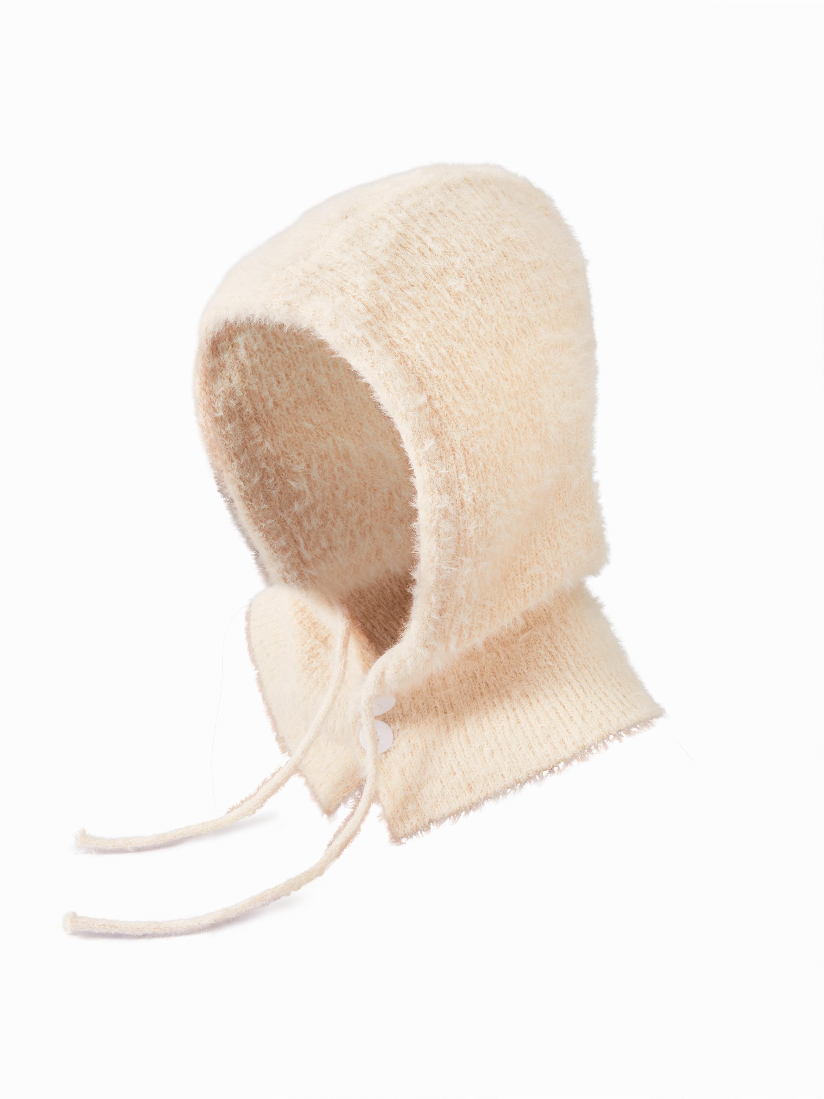 BUTTON & LACE UP BALACLAVA CAP by CIDER