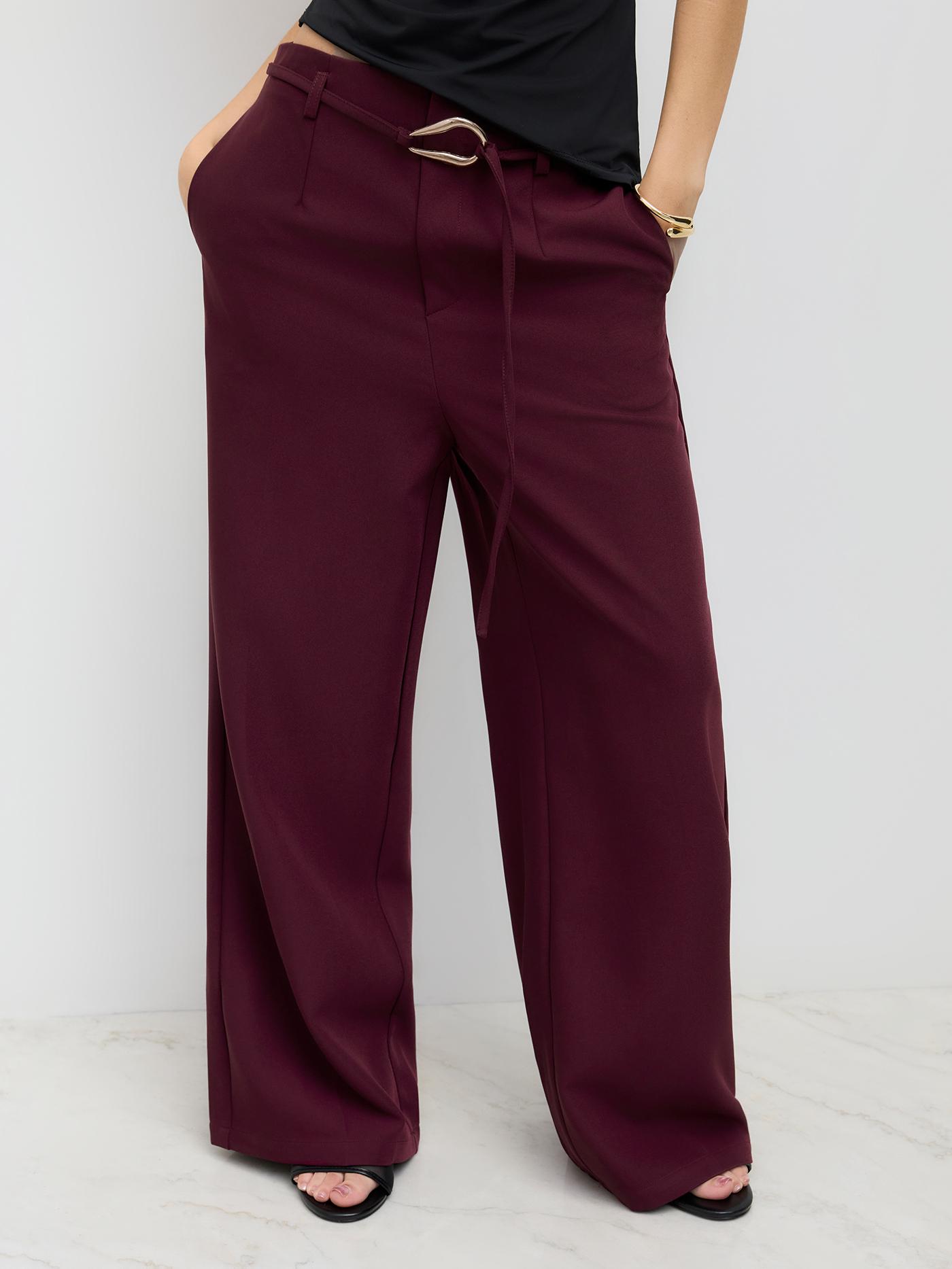 Belted Mid Rise Cropped Trouser by CIDER