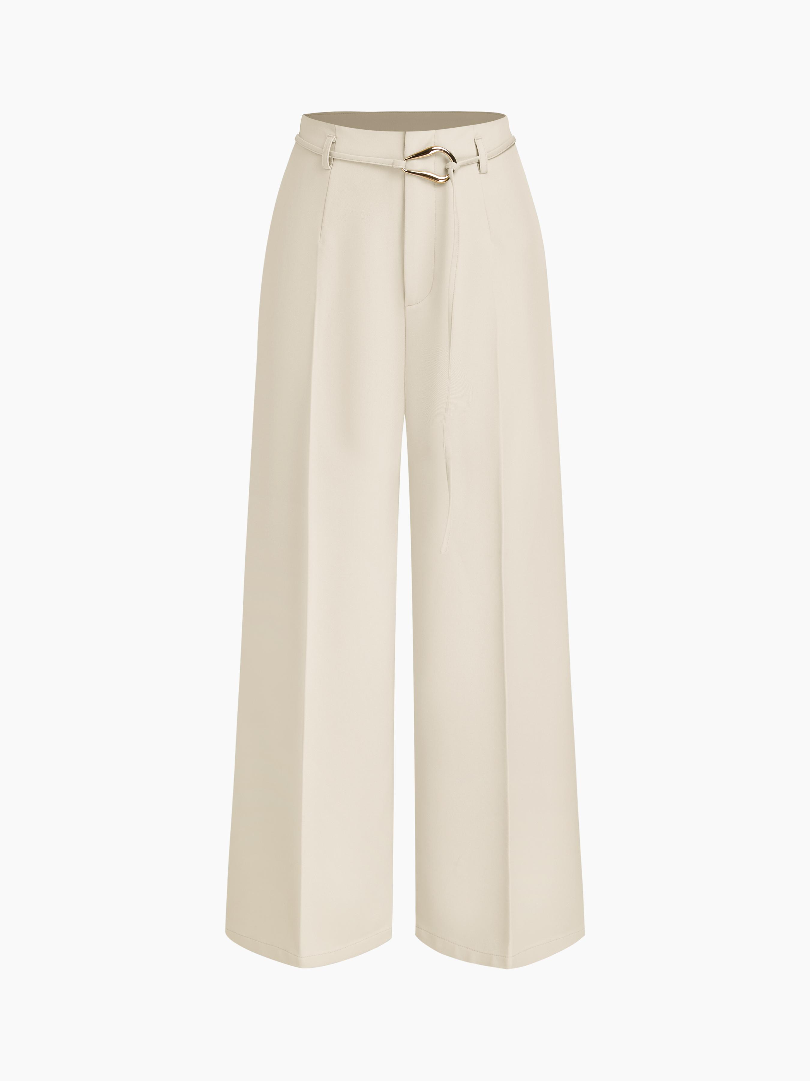 Belted Mid Rise Cropped Trouser by CIDER