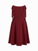 Boat Neck Bowknot A-line Maxi Dress Curve & Plus by CIDER Boat Neck Bowknot A-line Maxi Dress Curve & Plus by CIDER