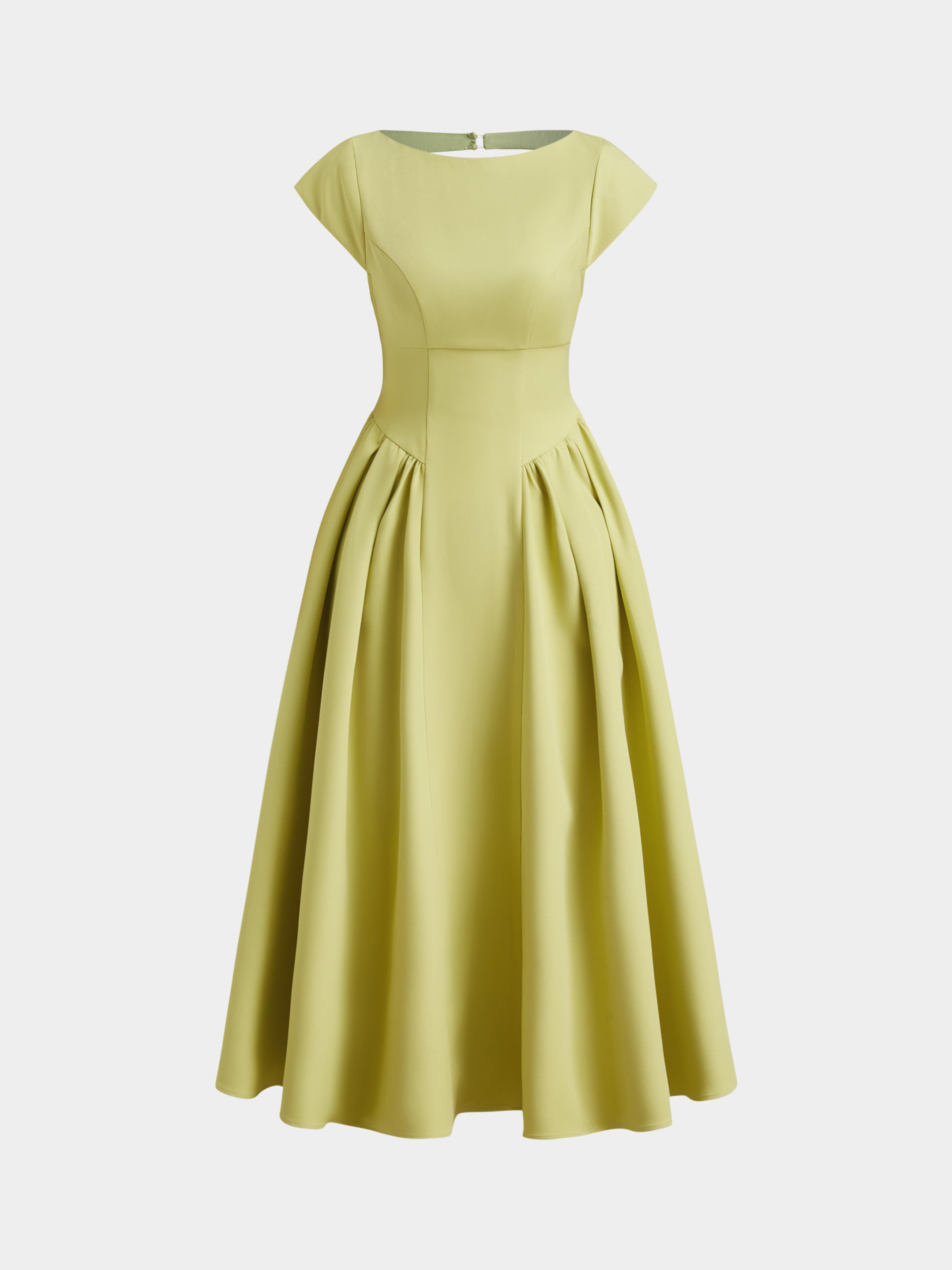 Boat Neck Cut Out Backless Ruffle Maxi Dress by CIDER Boat Neck Cut Out Backless Ruffle Maxi Dress by CIDER