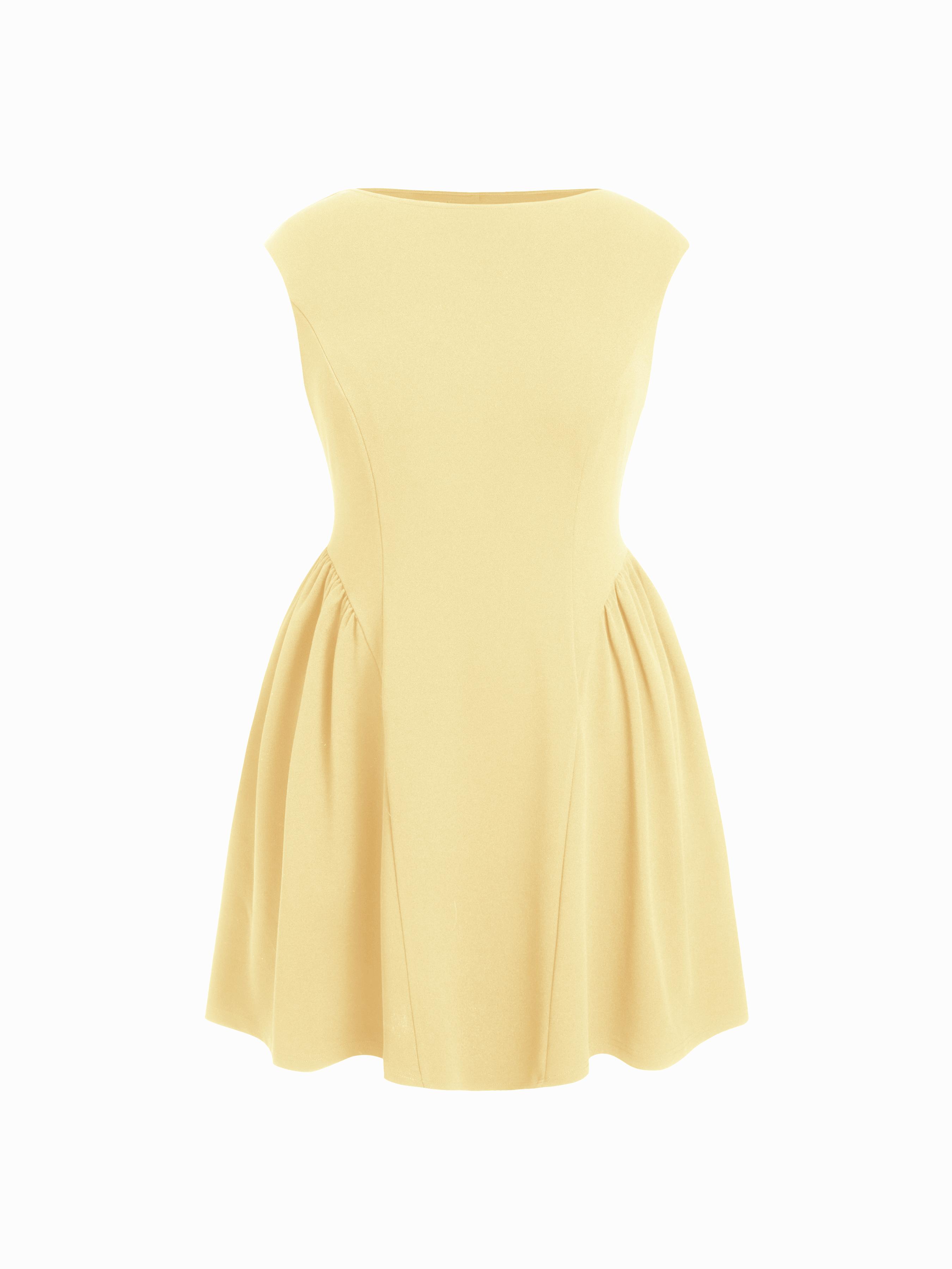 Boat Neck Flared Mini Dress Curve & Plus by CIDER