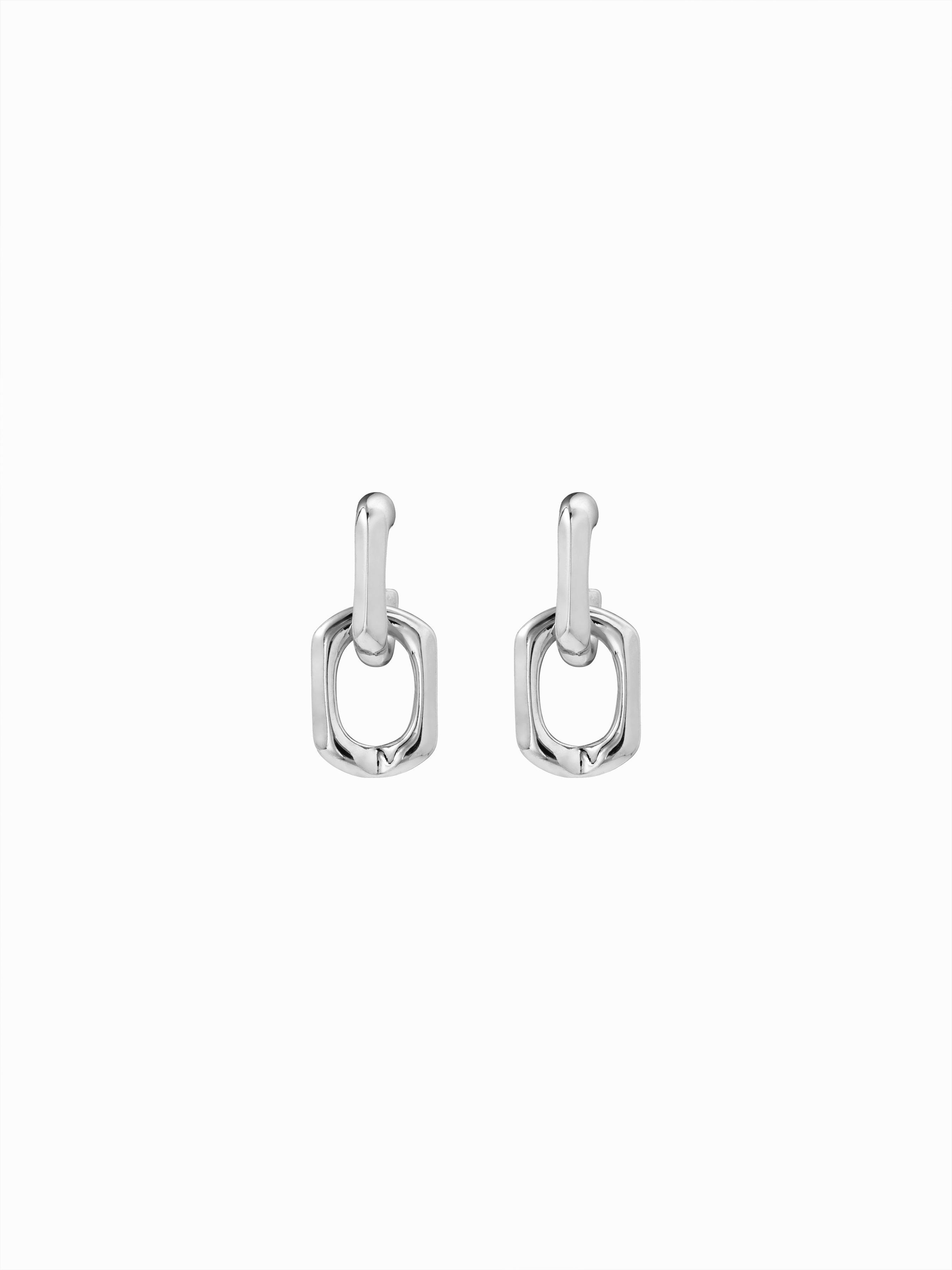 Boucles d'oreilles pendantes ovales plaquées or 24K by CIDER