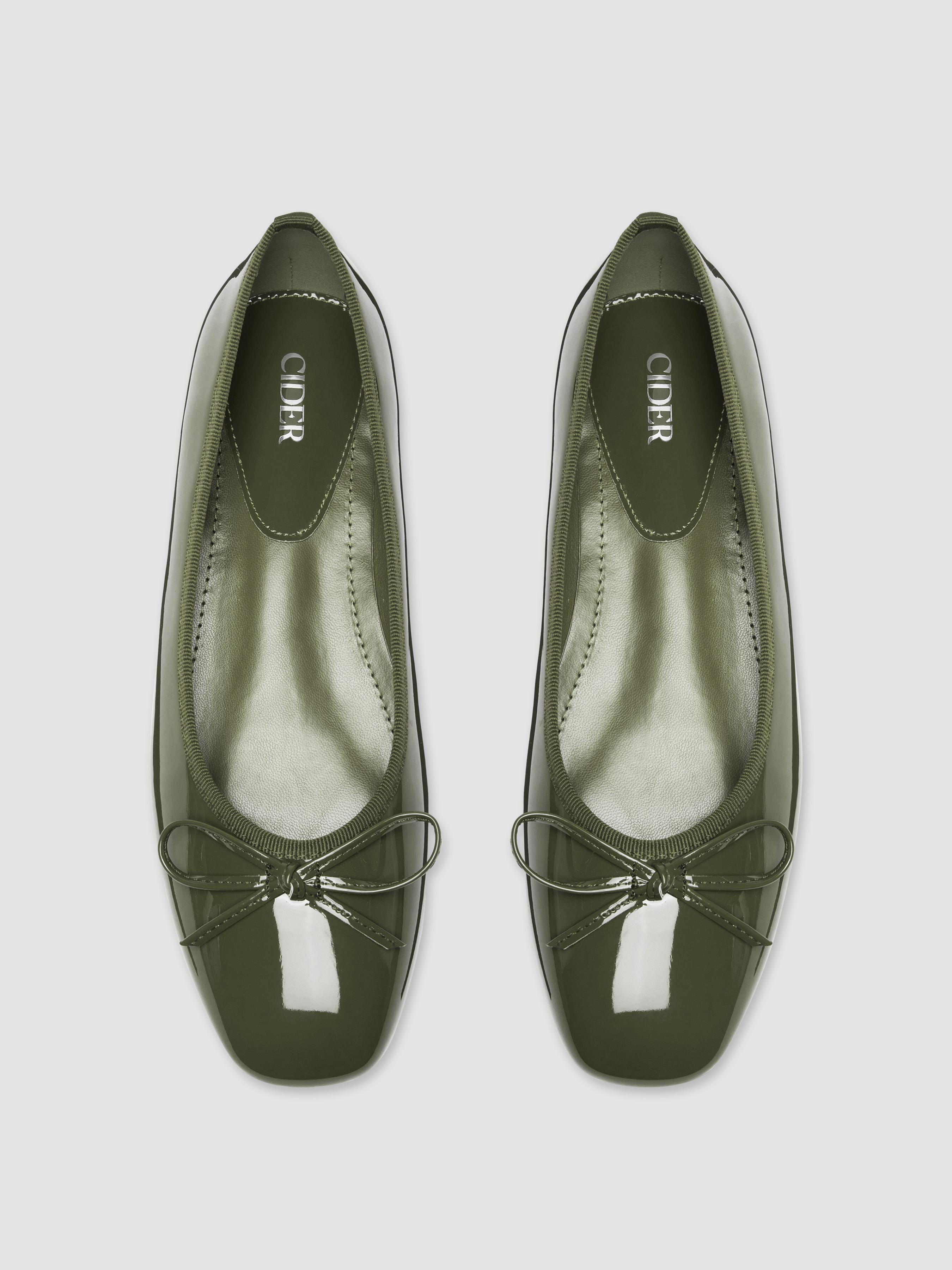 Bowknot Decor Square Toe Ballet Mary Jane Flats by CIDER