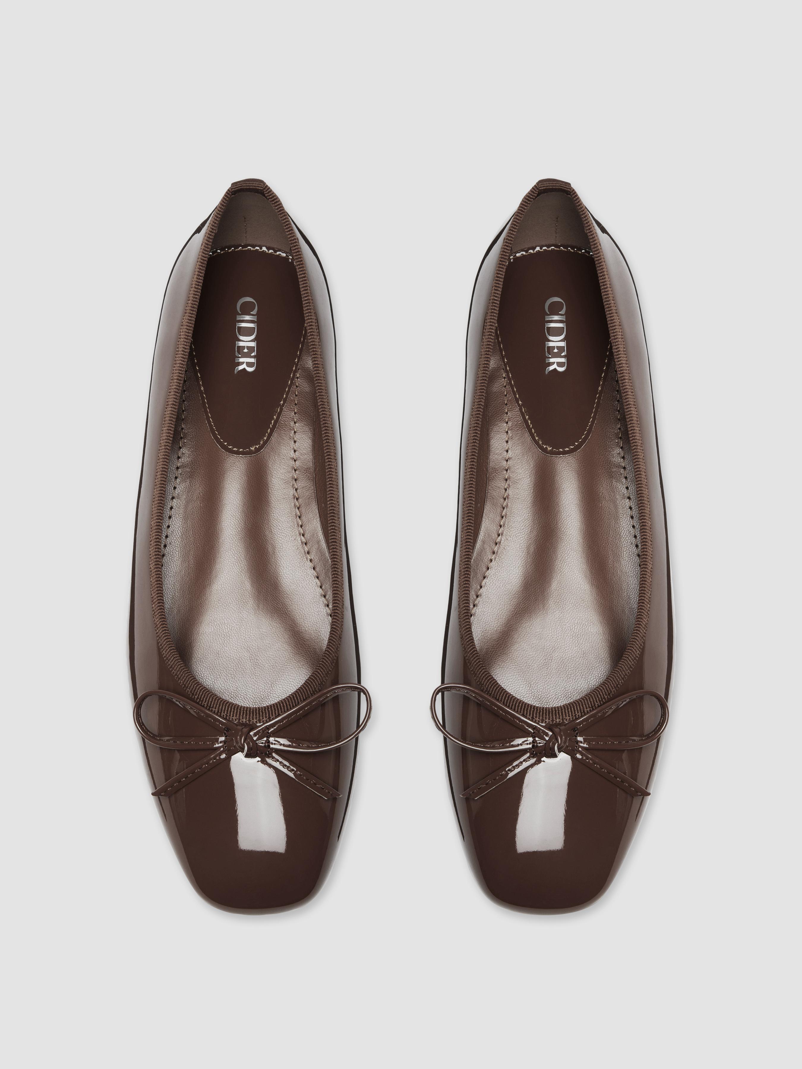 Bowknot Decor Square Toe Ballet Mary Jane Flats by CIDER