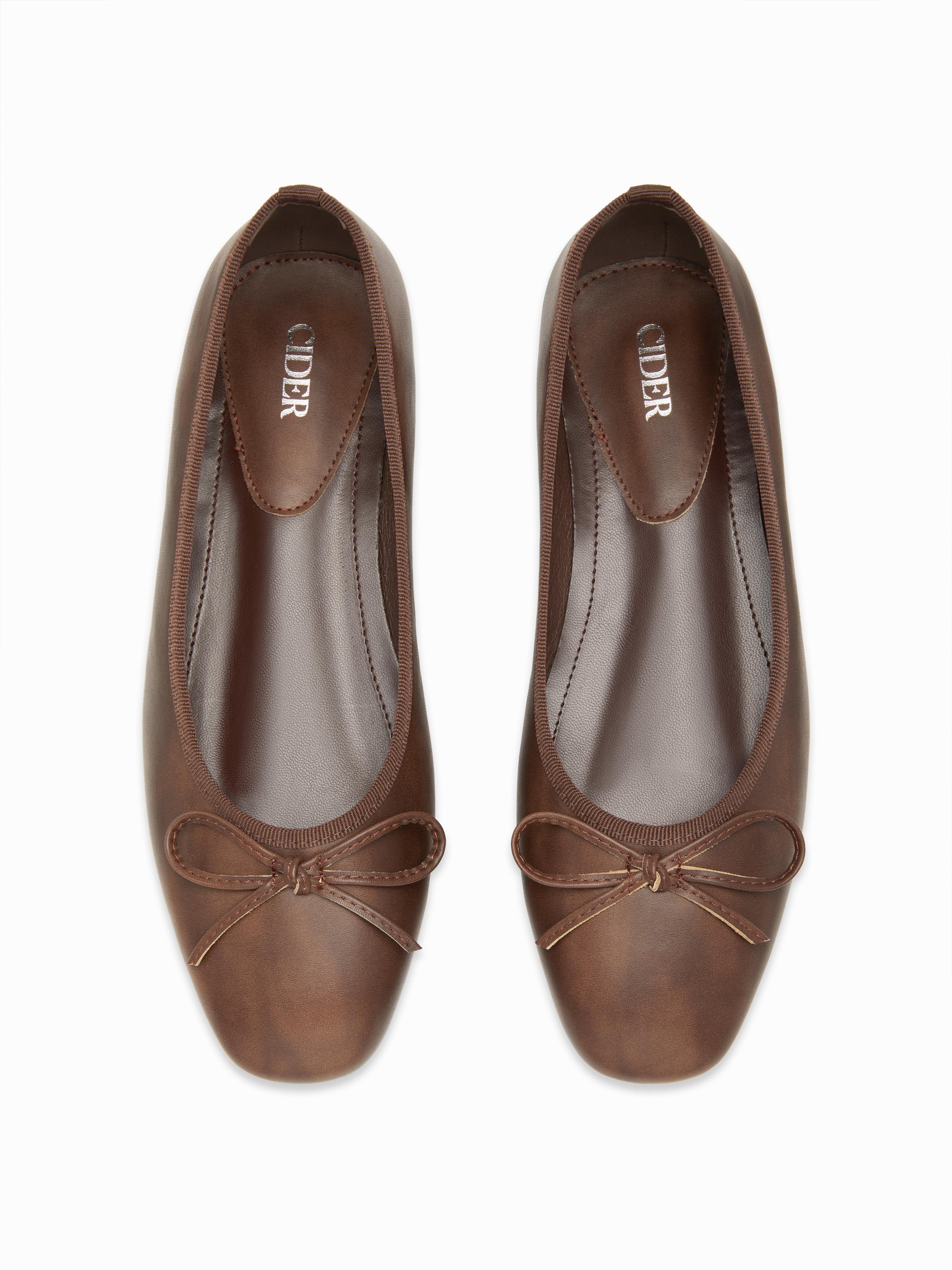Bowknot Decor Square Toe Ballet Mary Jane Flats by CIDER