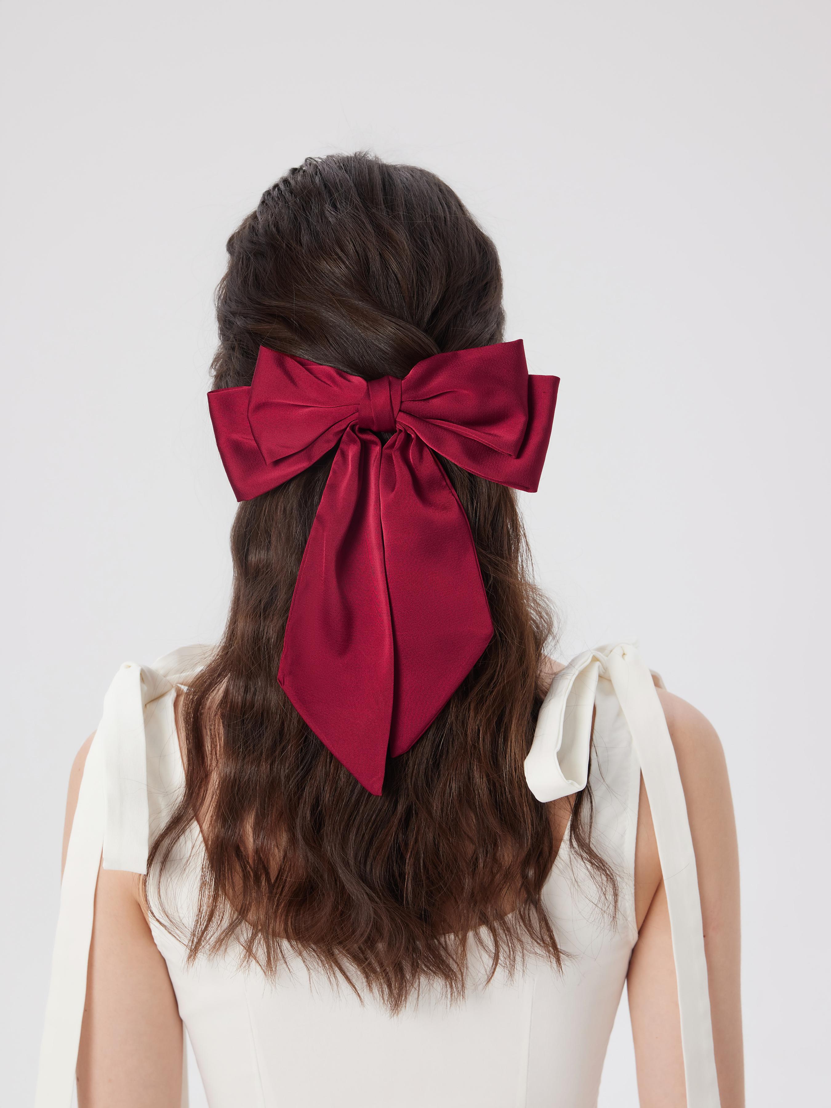 Bowknot Satin Hair Clip by CIDER