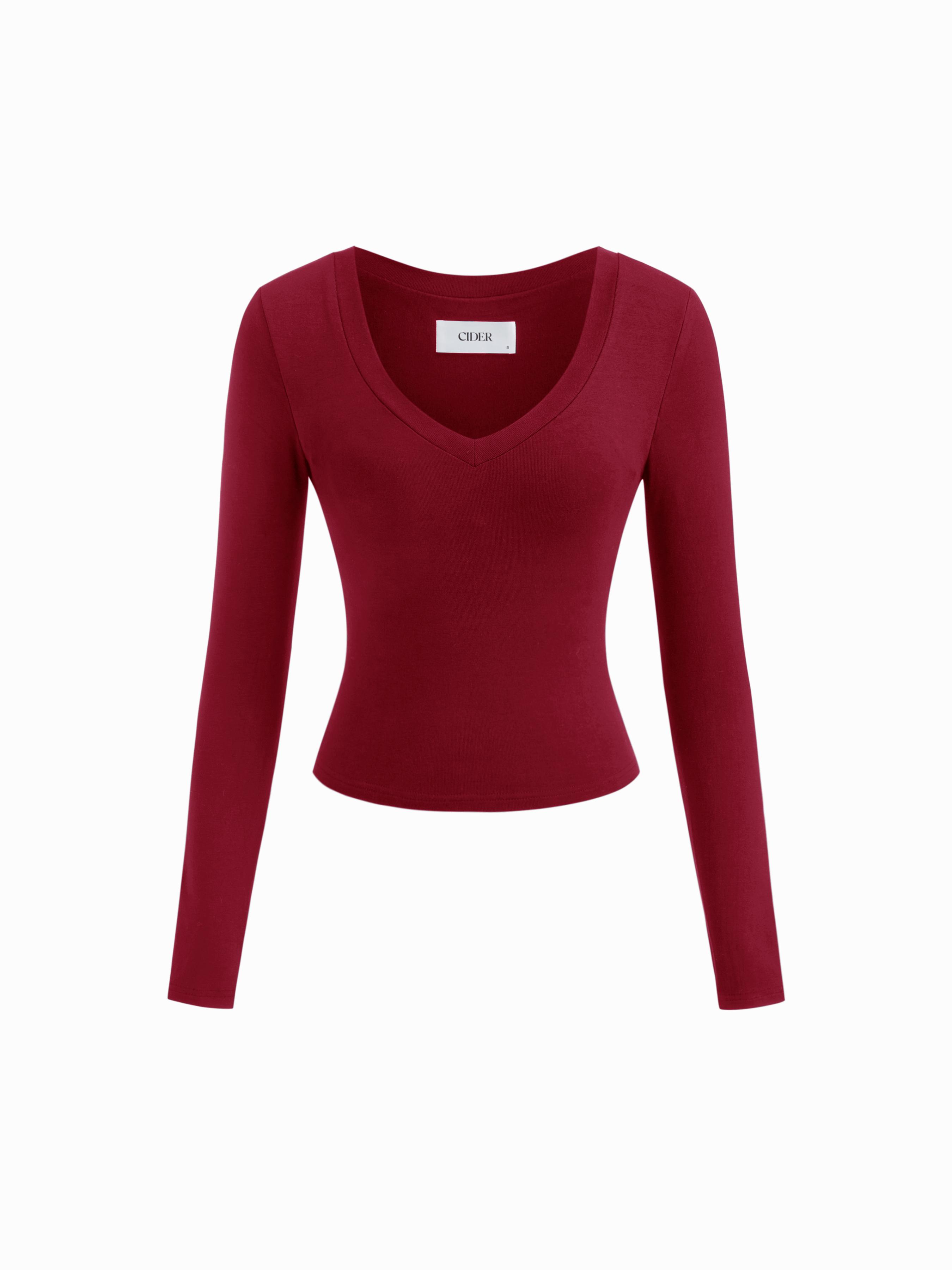 Built-in Bra V-neck Lounge Top by CIDER