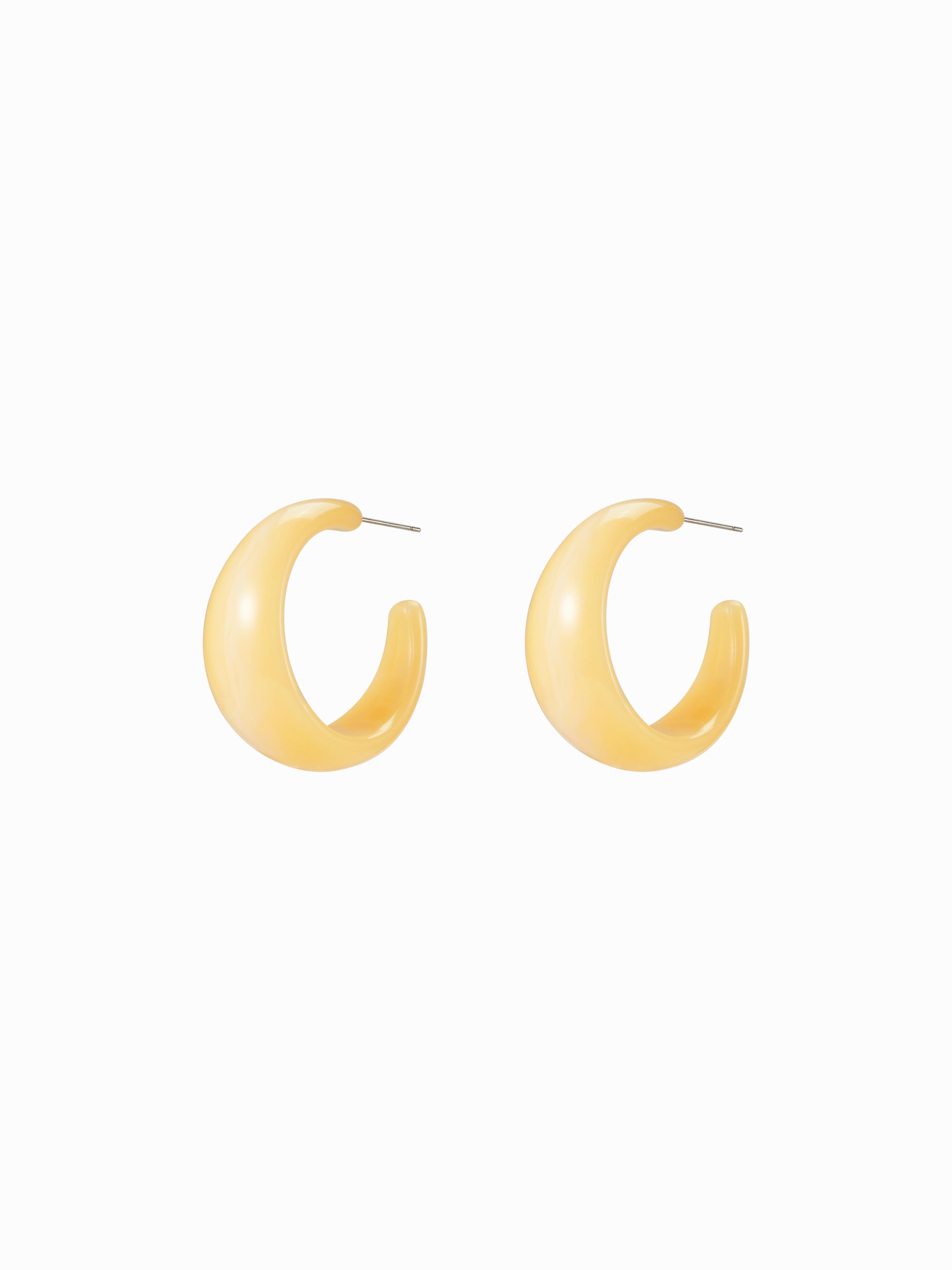 C-SHAPED HOOP EARRINGS by CIDER