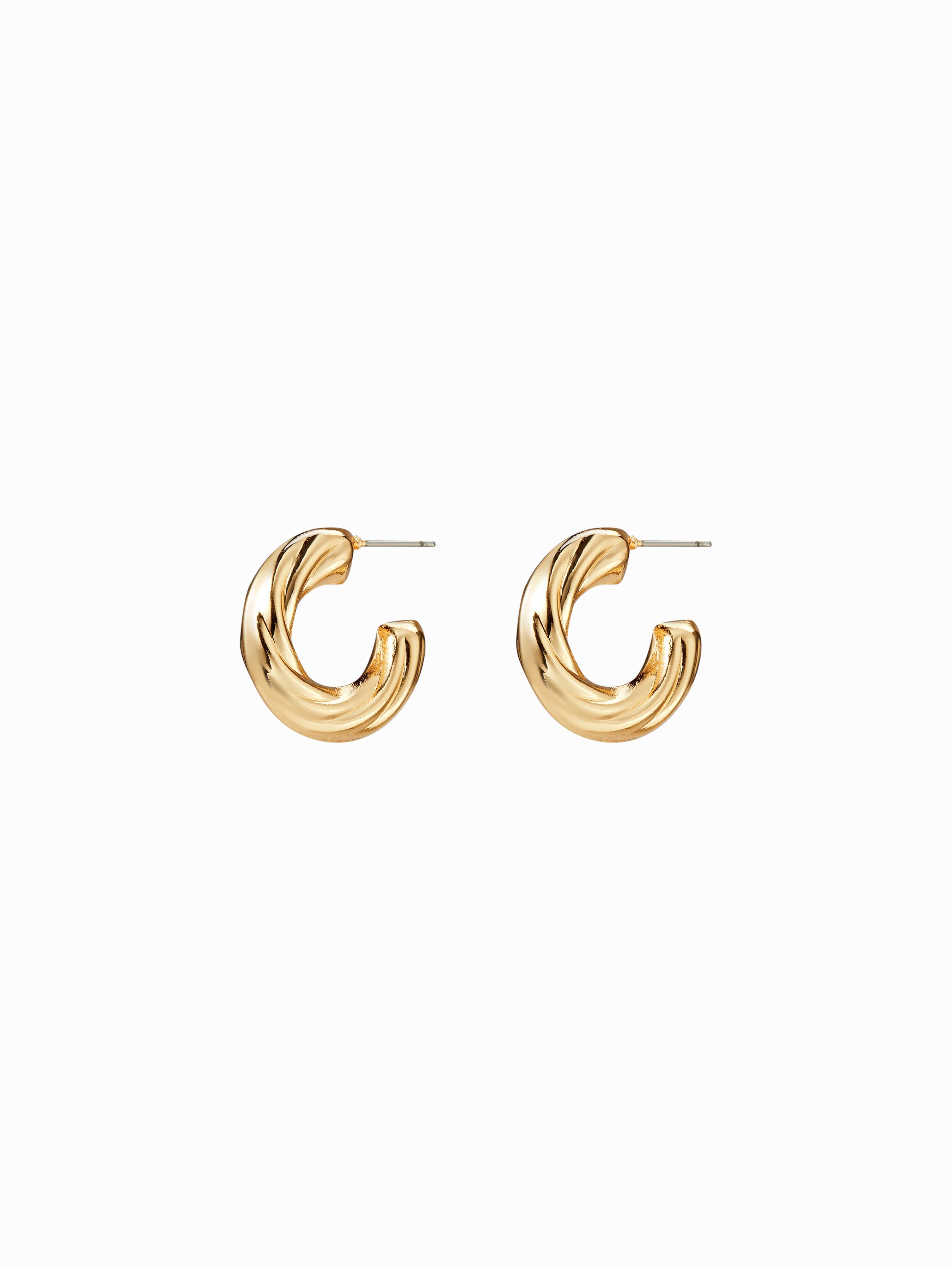 C-SHAPED HOOP EARRINGS by CIDER