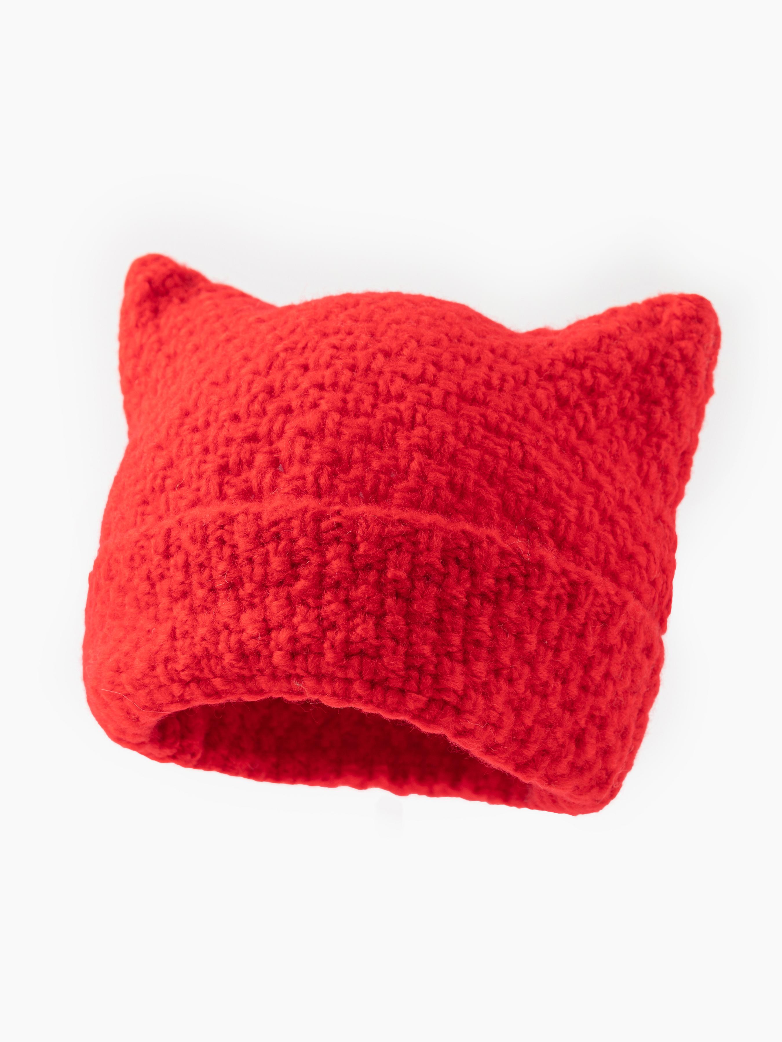 CAT EAR KNITTED BEANIE by CIDER