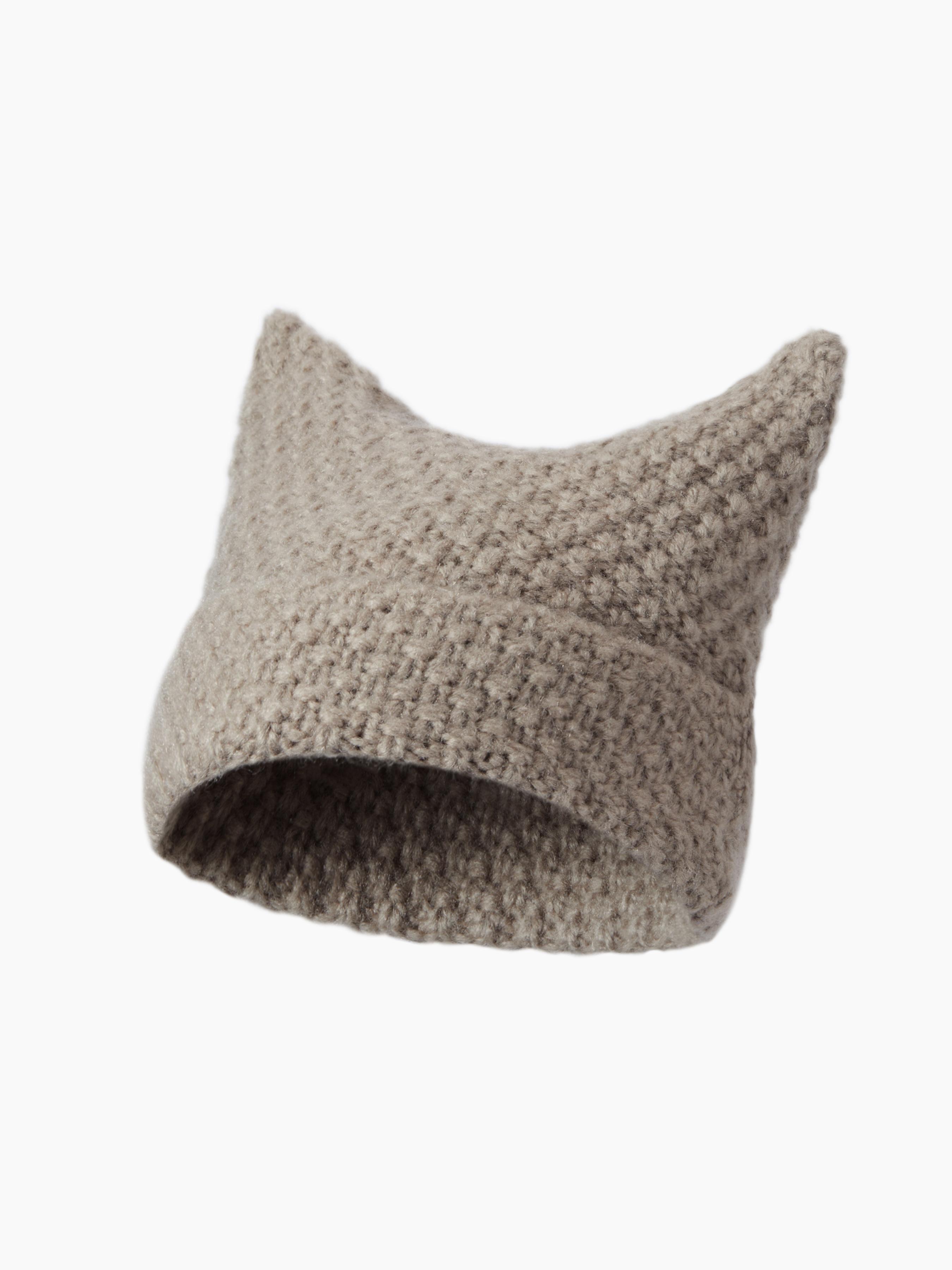 CAT EAR KNITTED BEANIE by CIDER