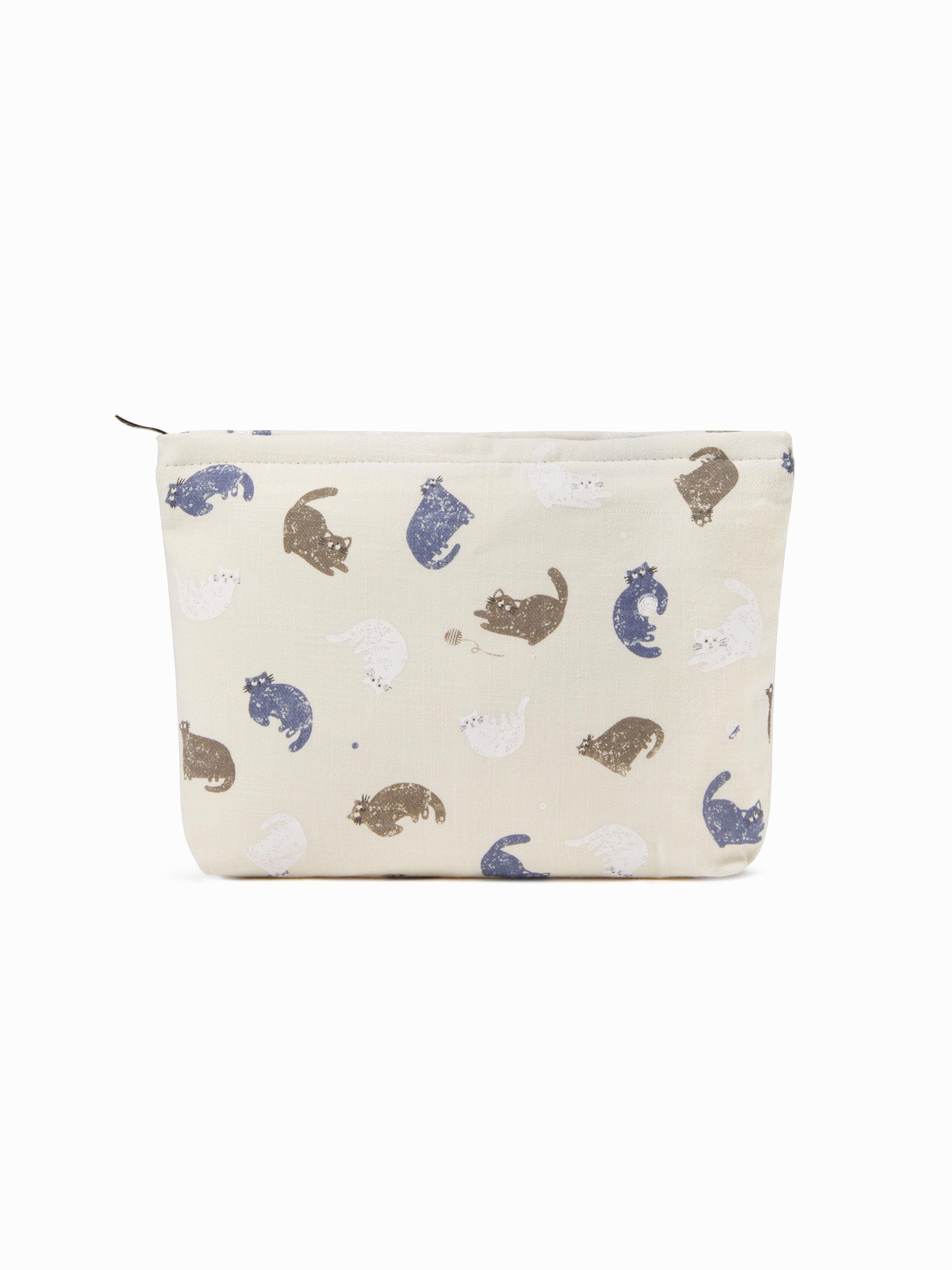 CAT PATTERN MAKEUP BAG by CIDER