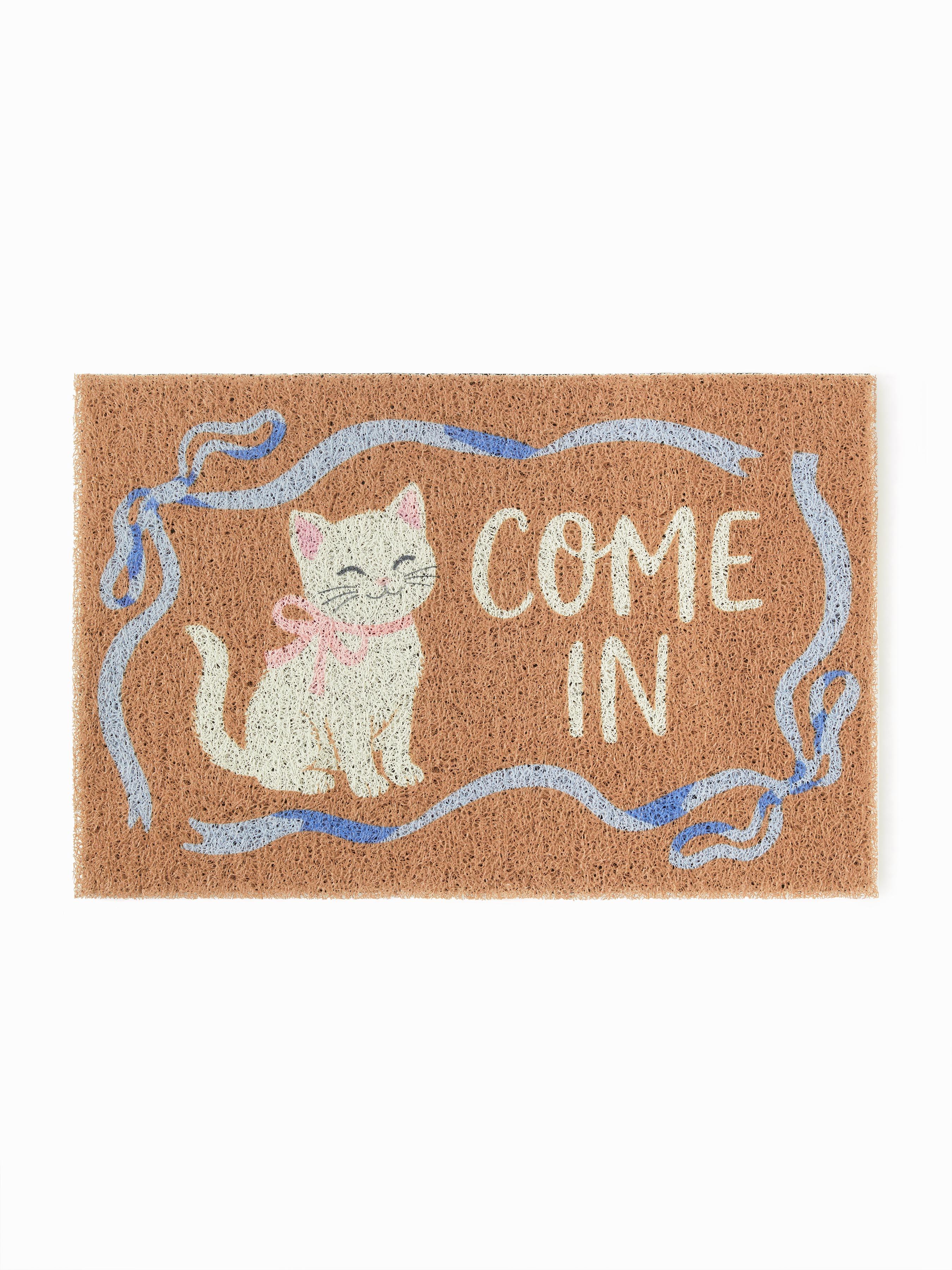 CAT & BOWKNOT DOOR MAT by CIDER