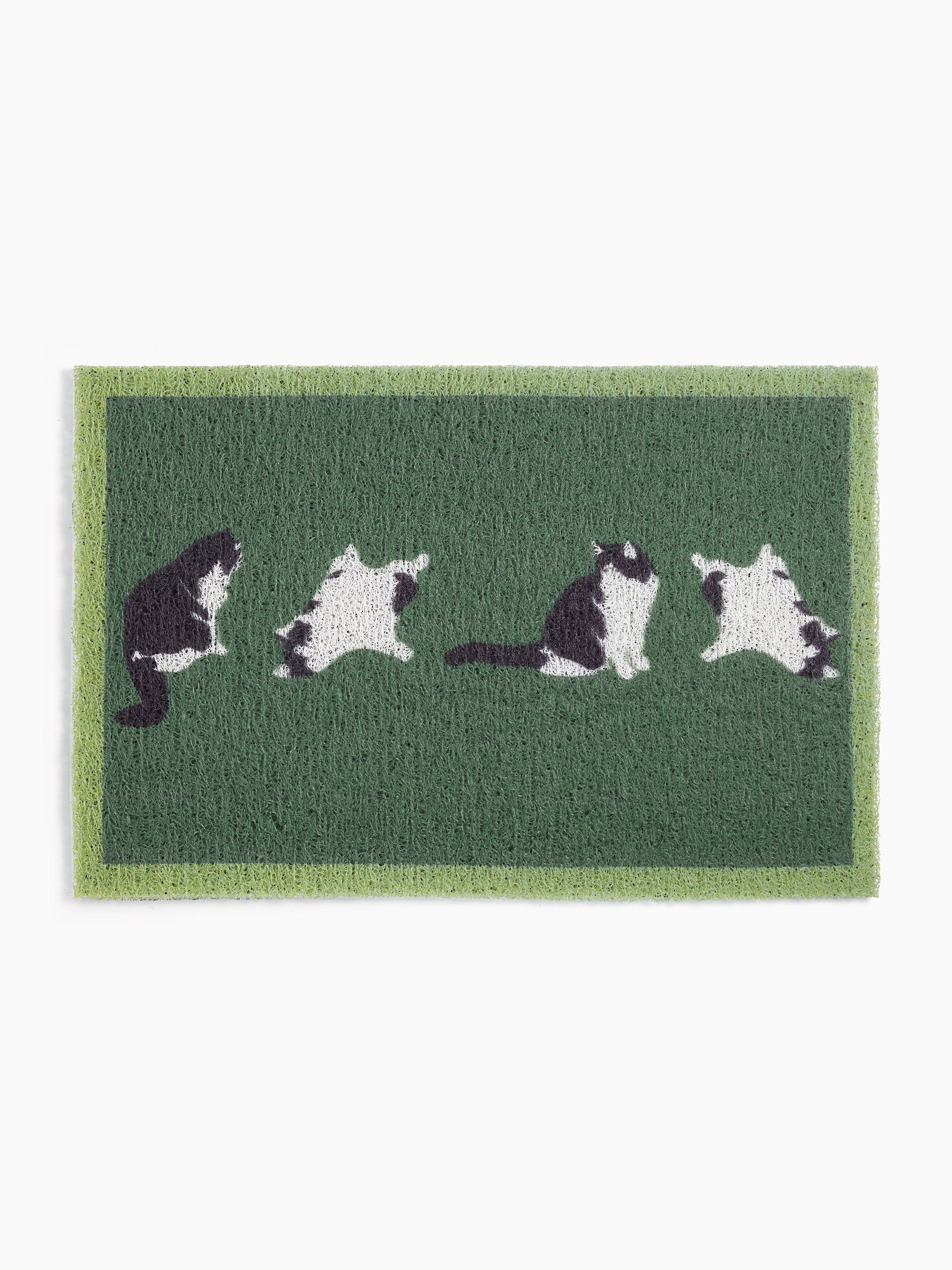 CAT & LAWN RECTANGULAR DOOR MAT by CIDER