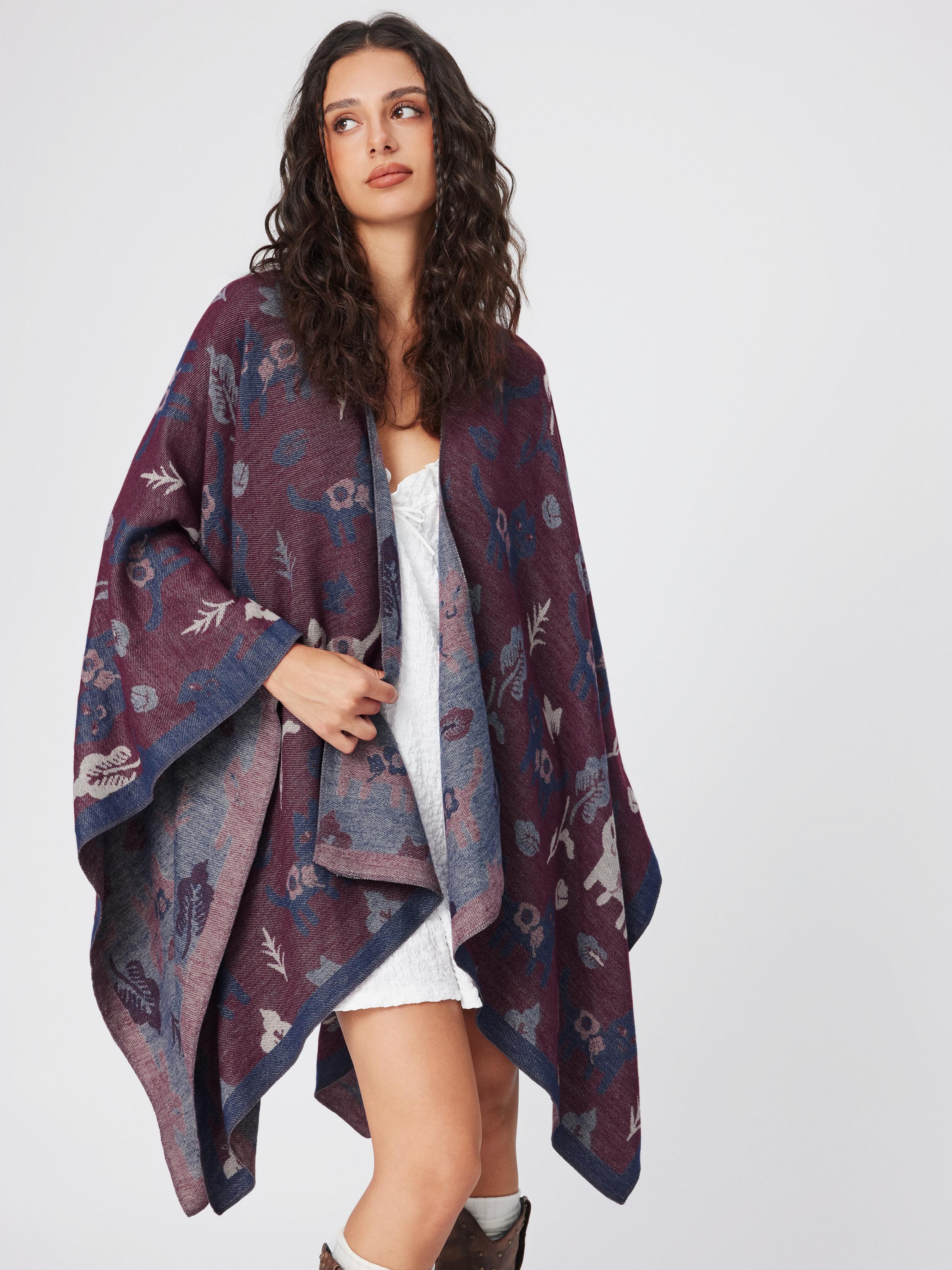 CAT & TREE WARM SHAWL by CIDER