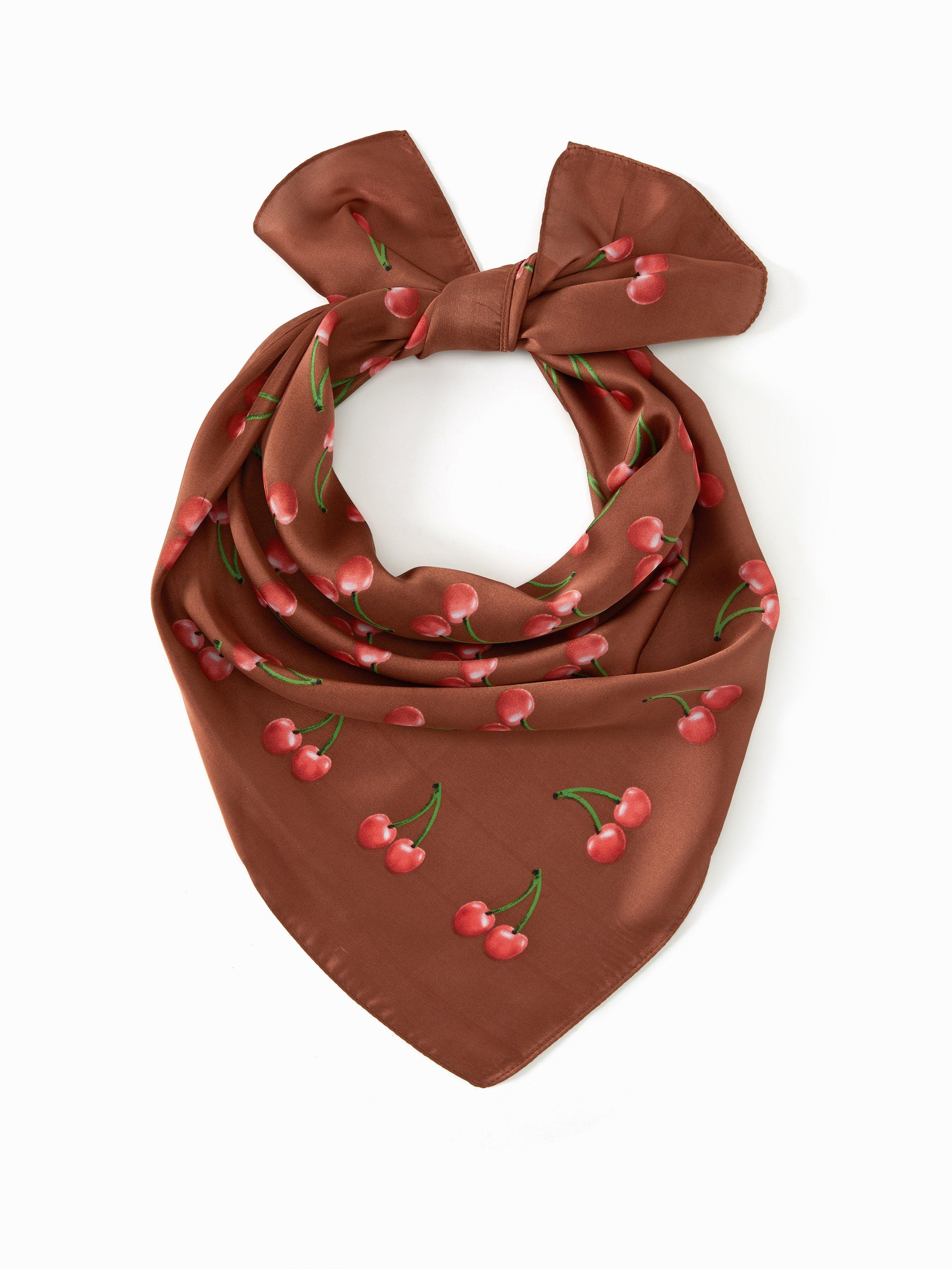 CHERRY SQUARE HEADSCARF by CIDER