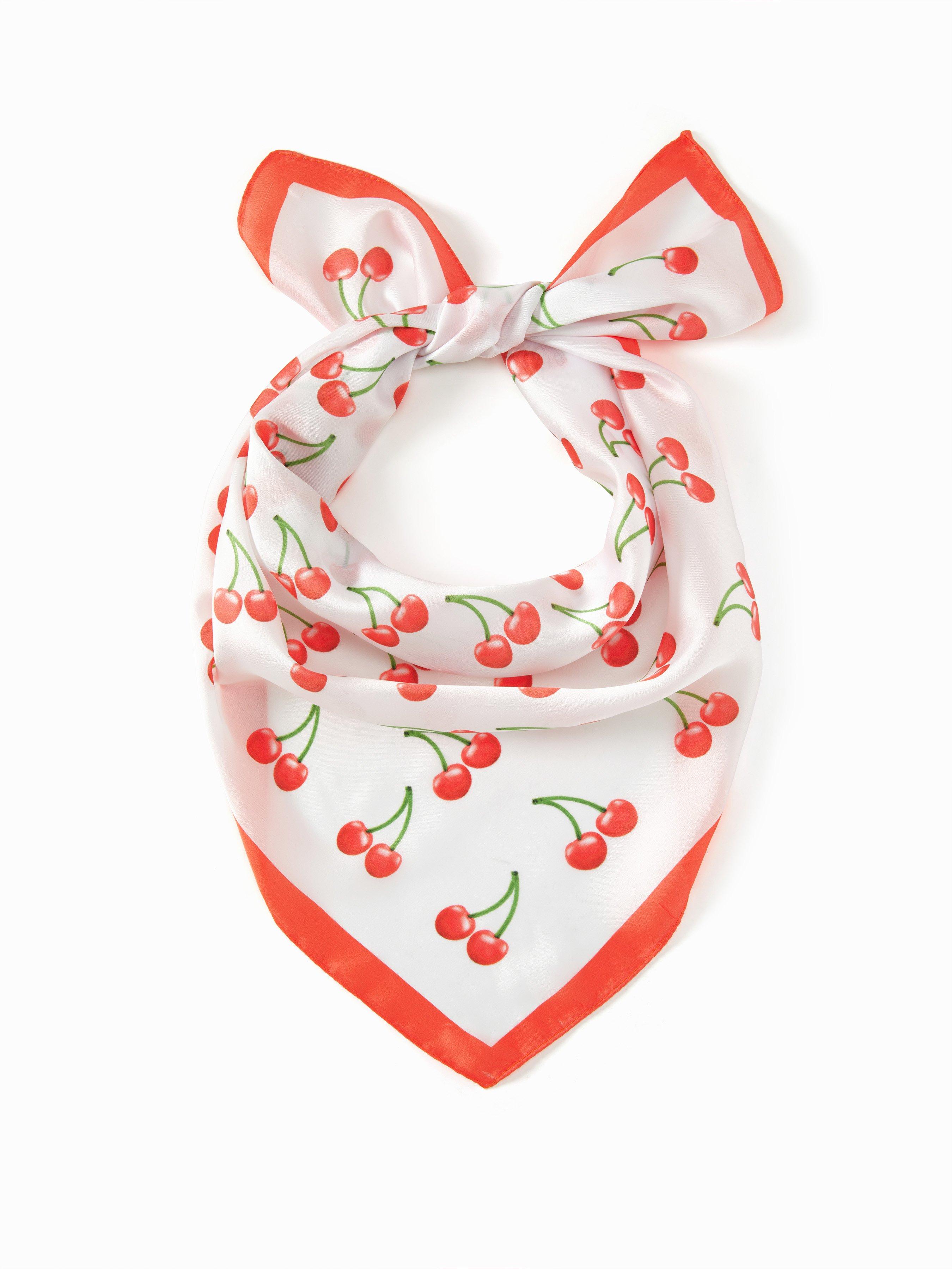 CHERRY SQUARE HEADSCARF by CIDER