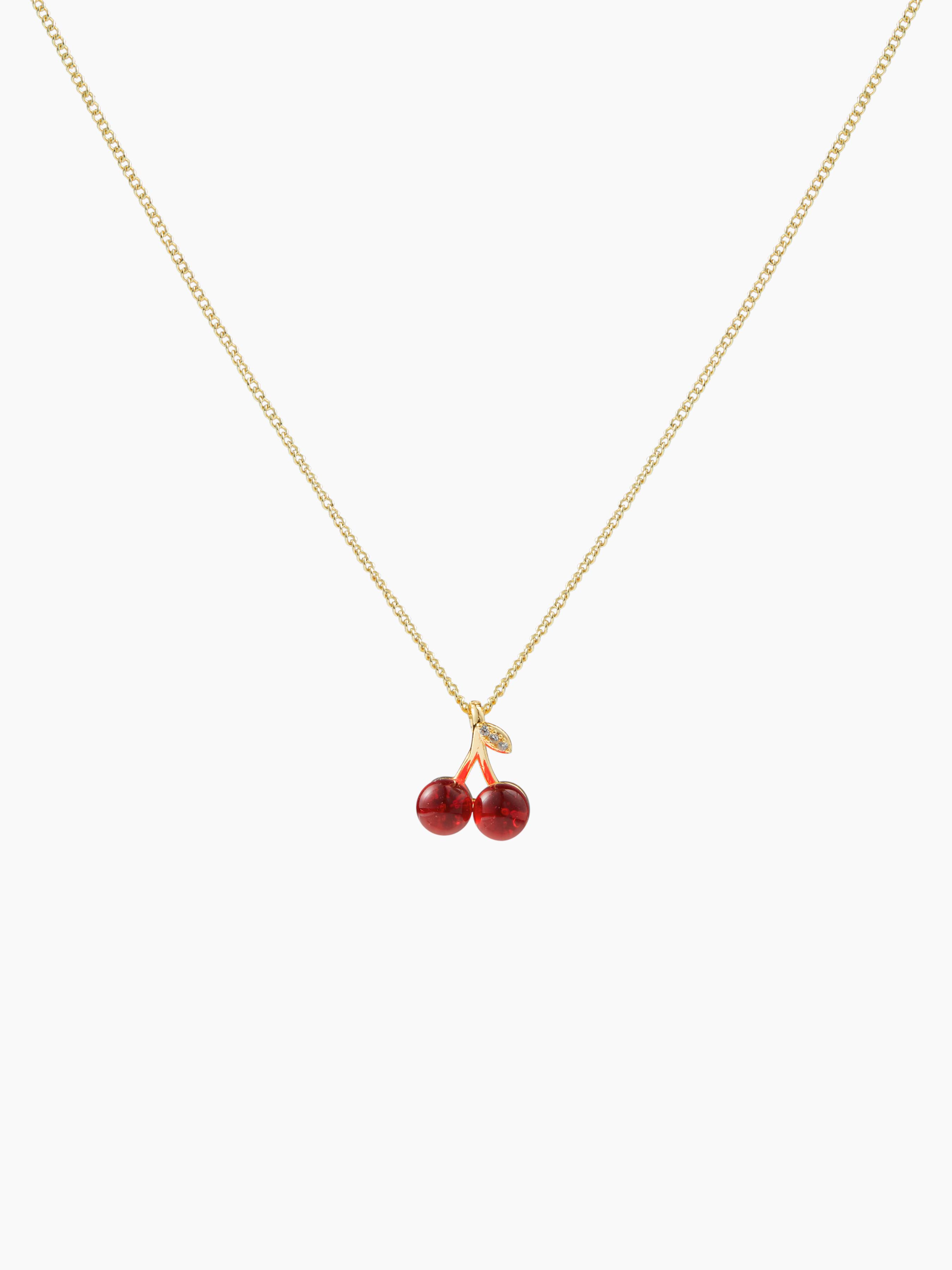 CHERRY & ZIRCON NECKLACE by CIDER