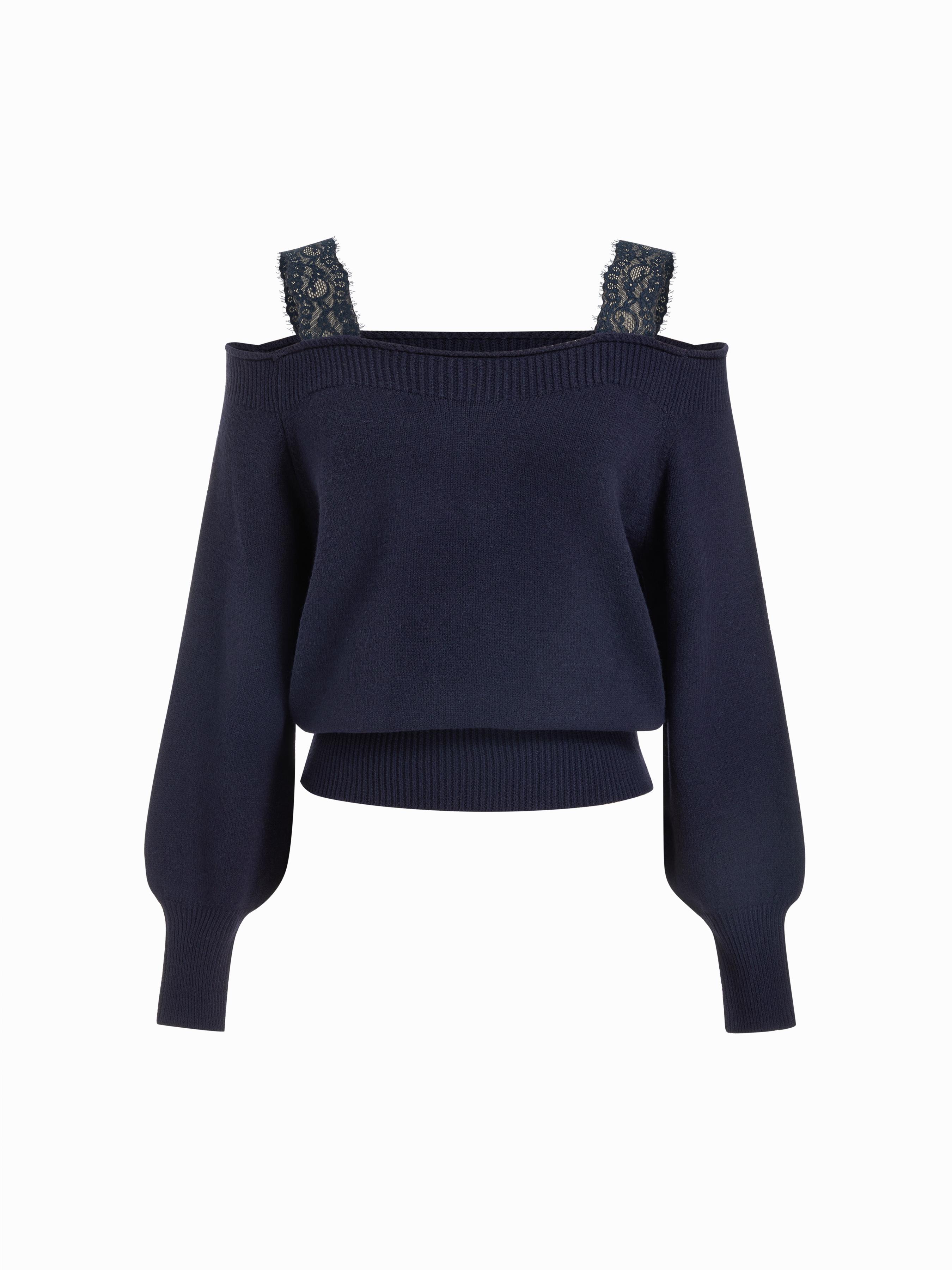 CIDER Lace Off-shoulder Sweater by CIDER