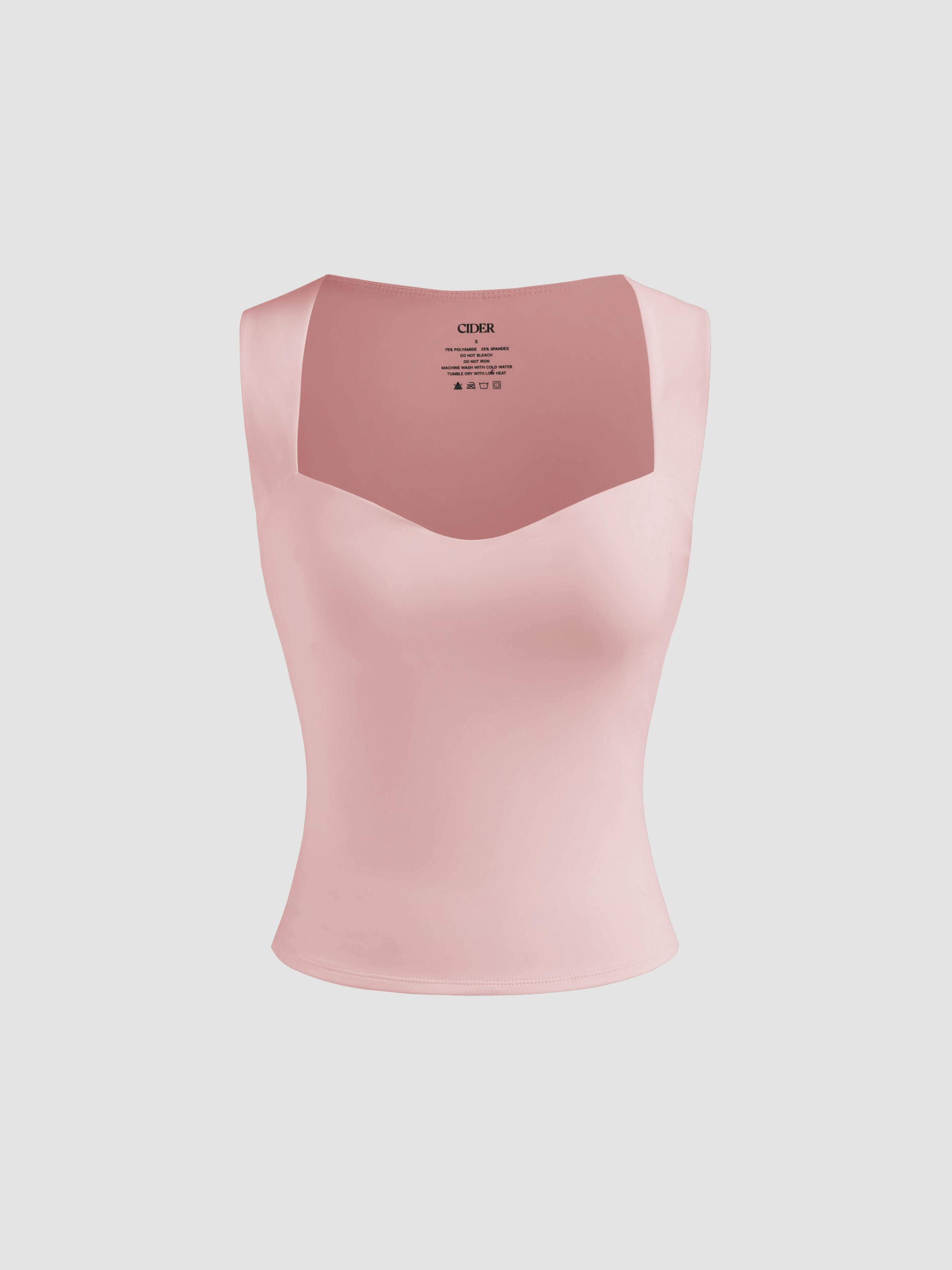 CIDERCONTOUR Double Layered Sweetheart Neckline Tank Top by CIDER