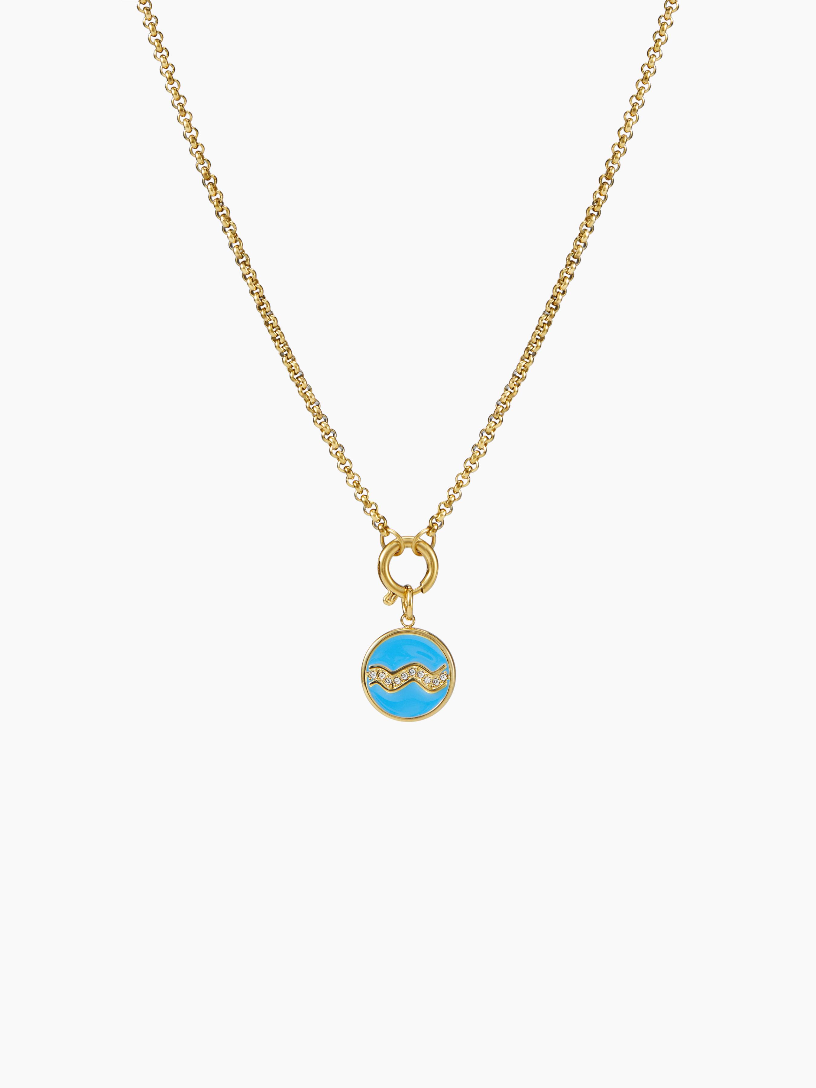 CONSTELLATION 18K GOLD PLATED STAINLESS STEEL PENDANT NECKLACE by CIDER