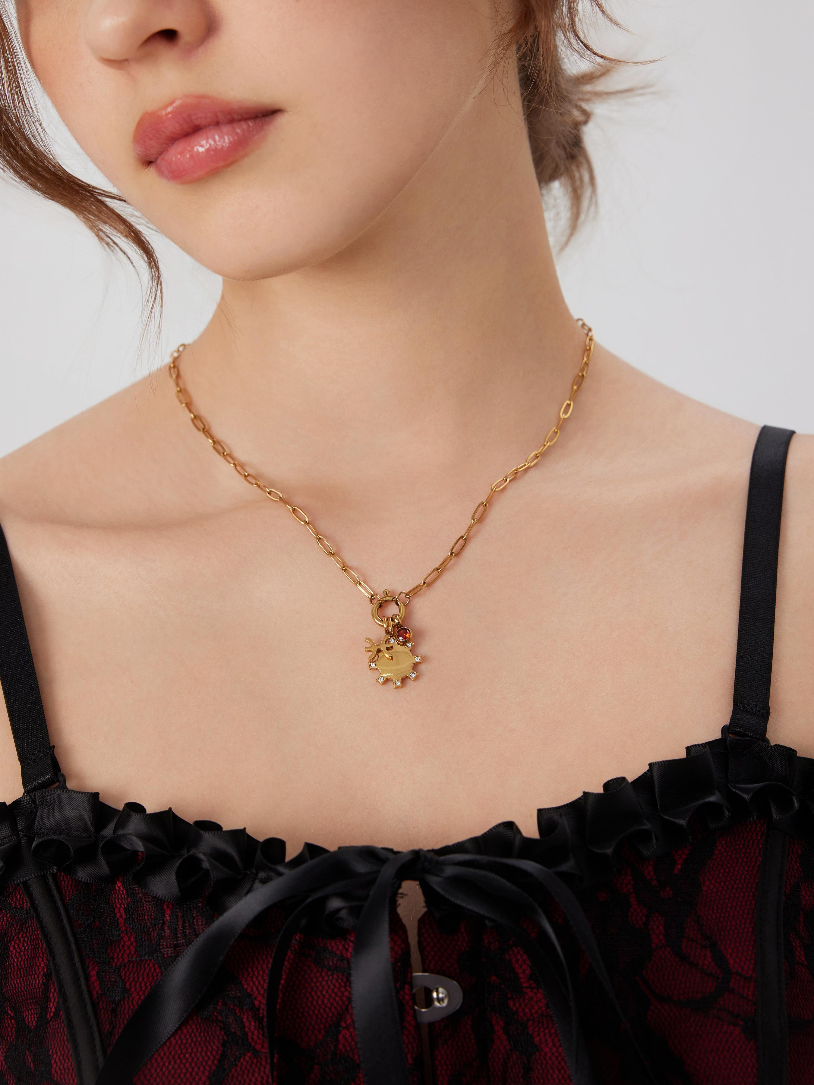 CONSTELLATION ZIRCON PEDANT NECKLACE by CIDER