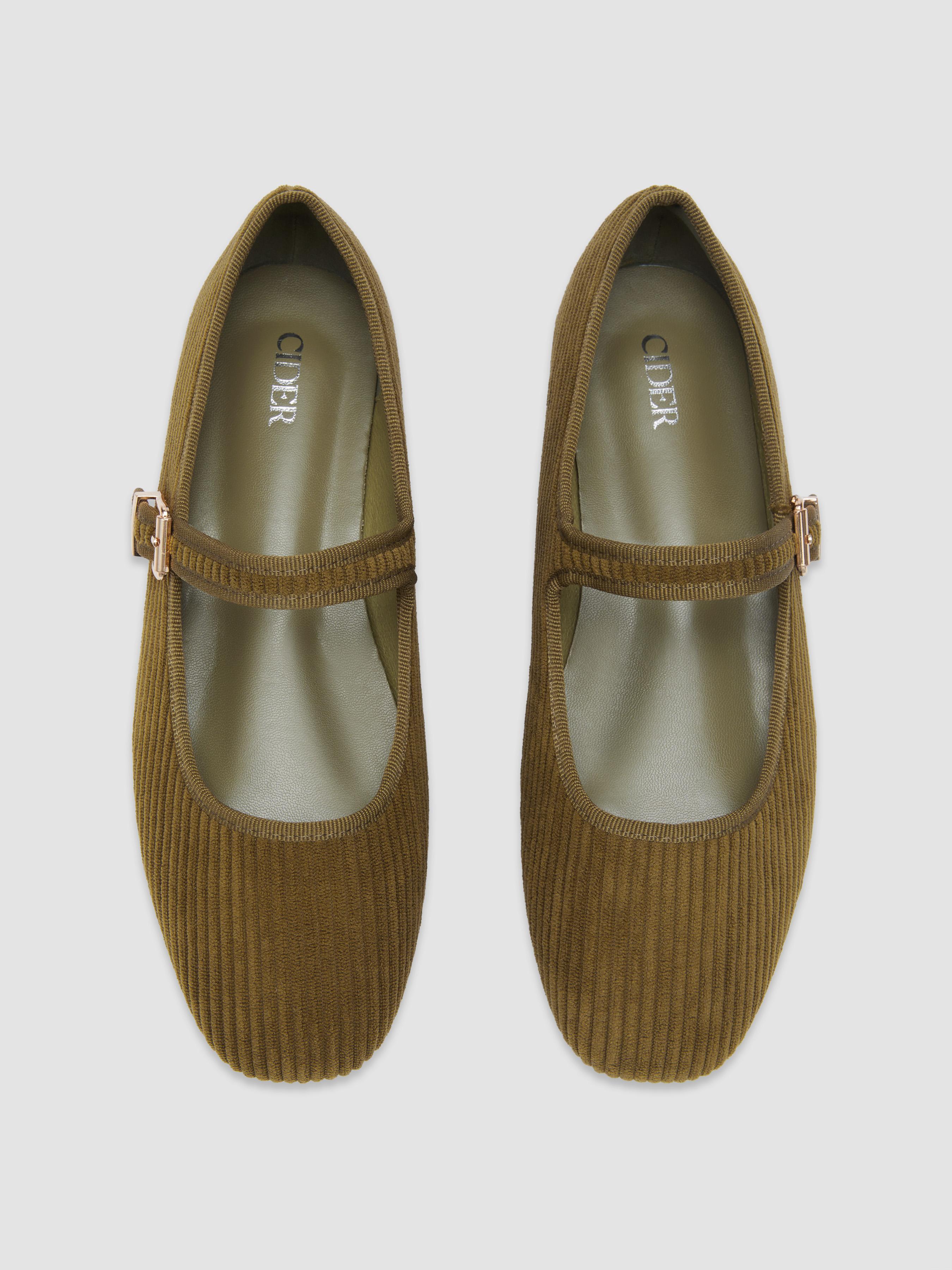 CORDUROY MARY JANE FLATS by CIDER