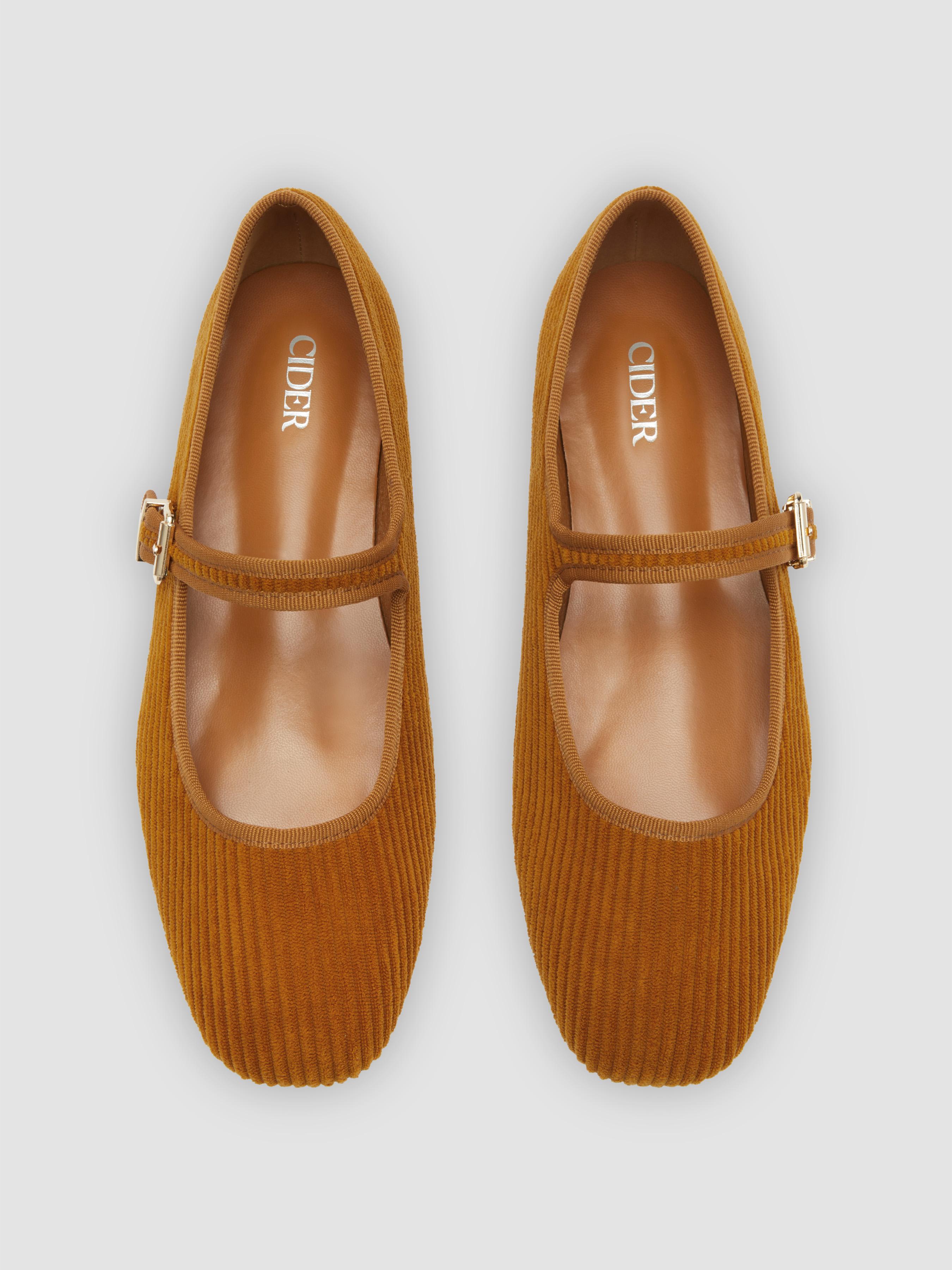 CORDUROY MARY JANE FLATS by CIDER