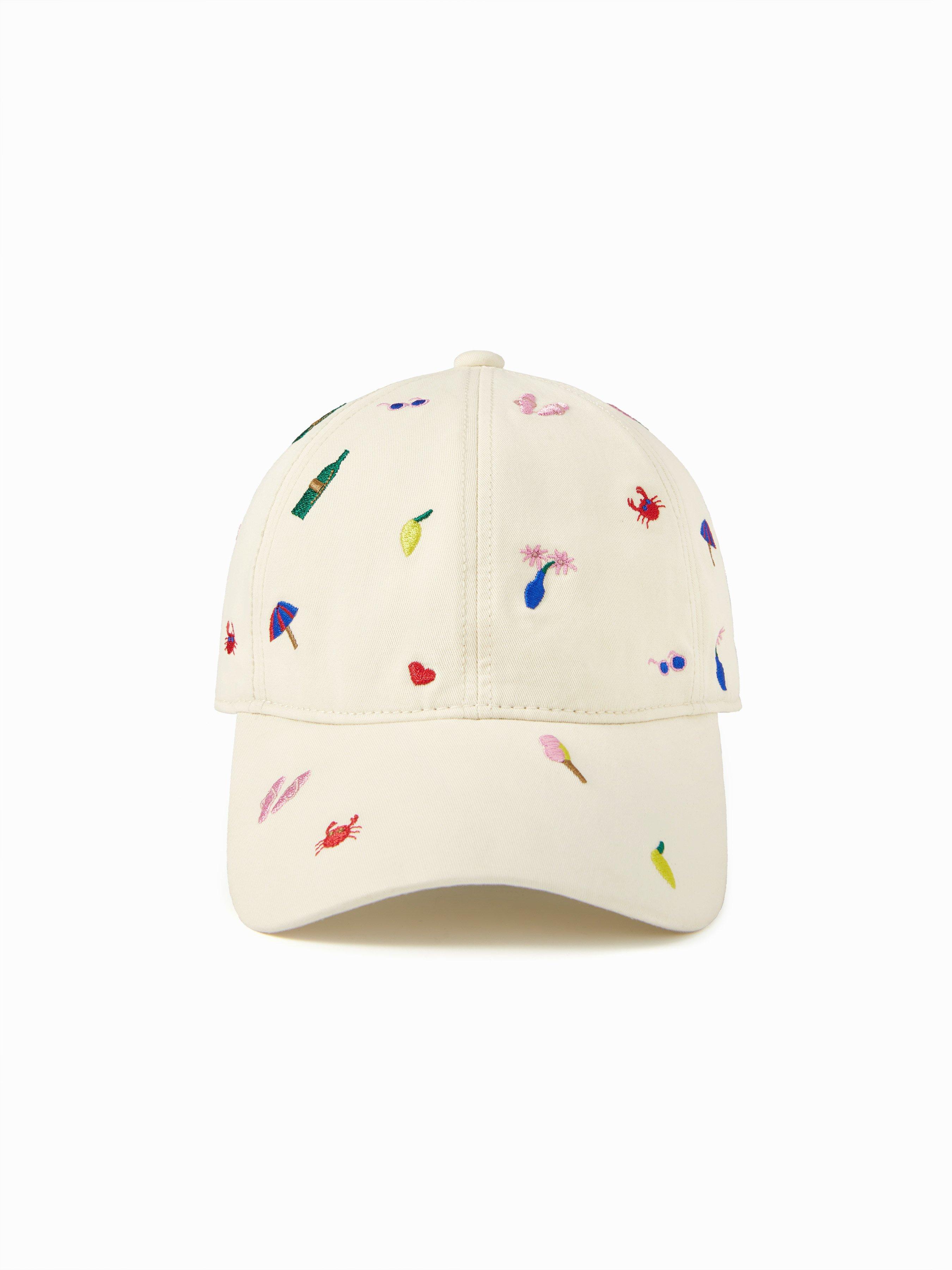 CRAB & HEART EMBROIDERED BASEBALL CAP by CIDER