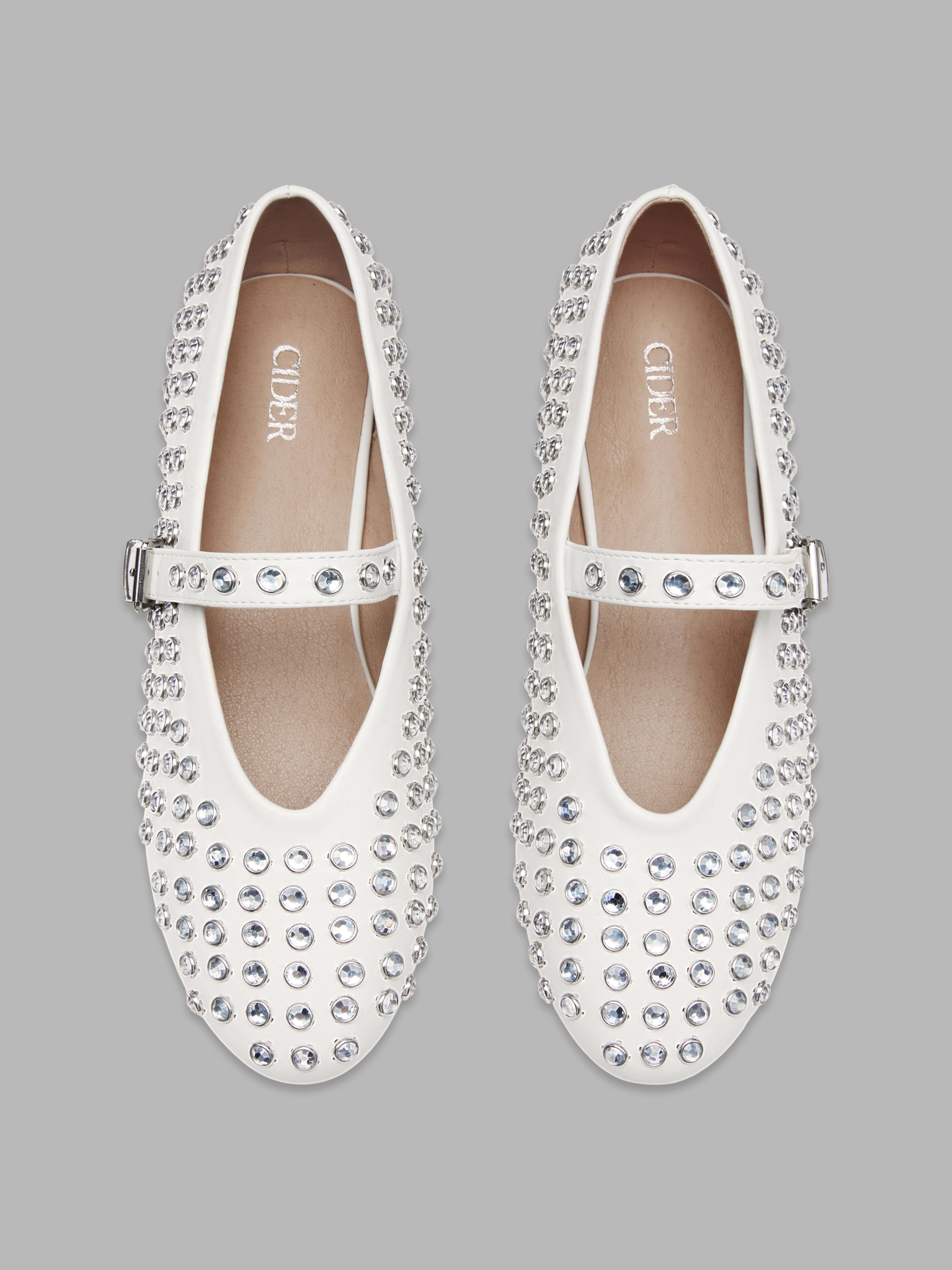 CRYSTAL-EMBELLISHED BALLET FLATS by CIDER