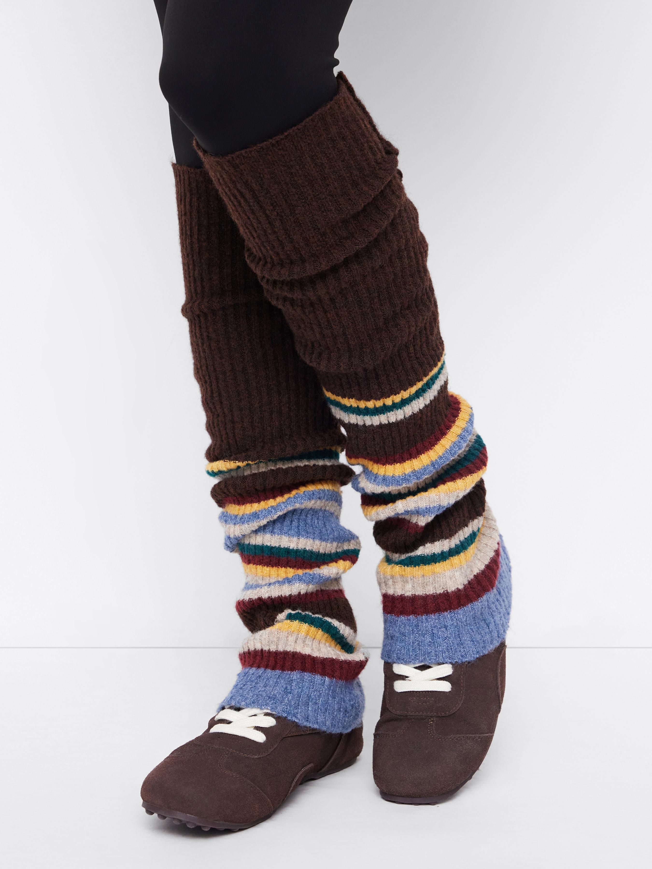 Calentadores de piernas de punto rayados by CIDER